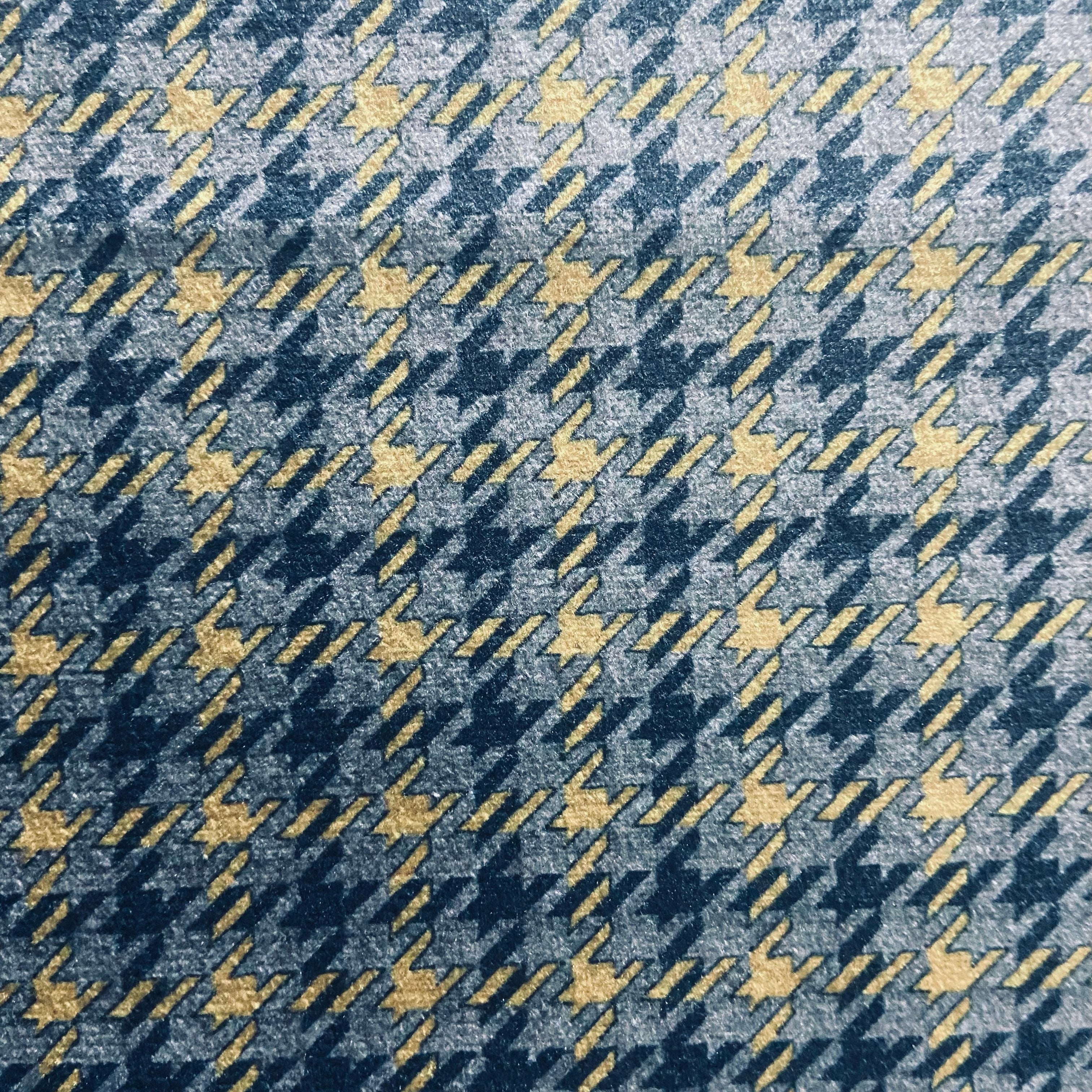 Velvet in Houndstooth Upholstery