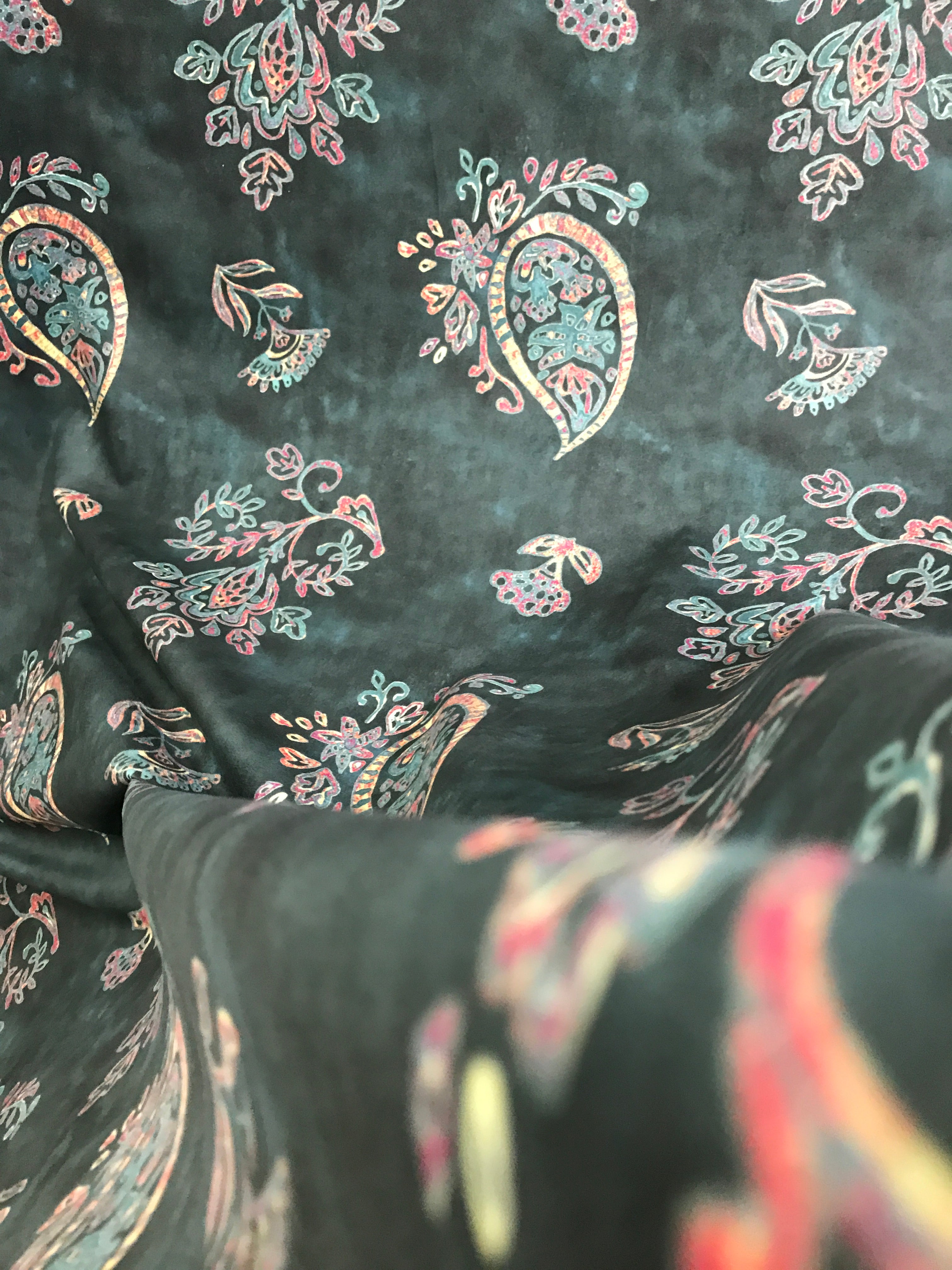 Velvet in Paisley Curtains, Chair Covers & Table Runners