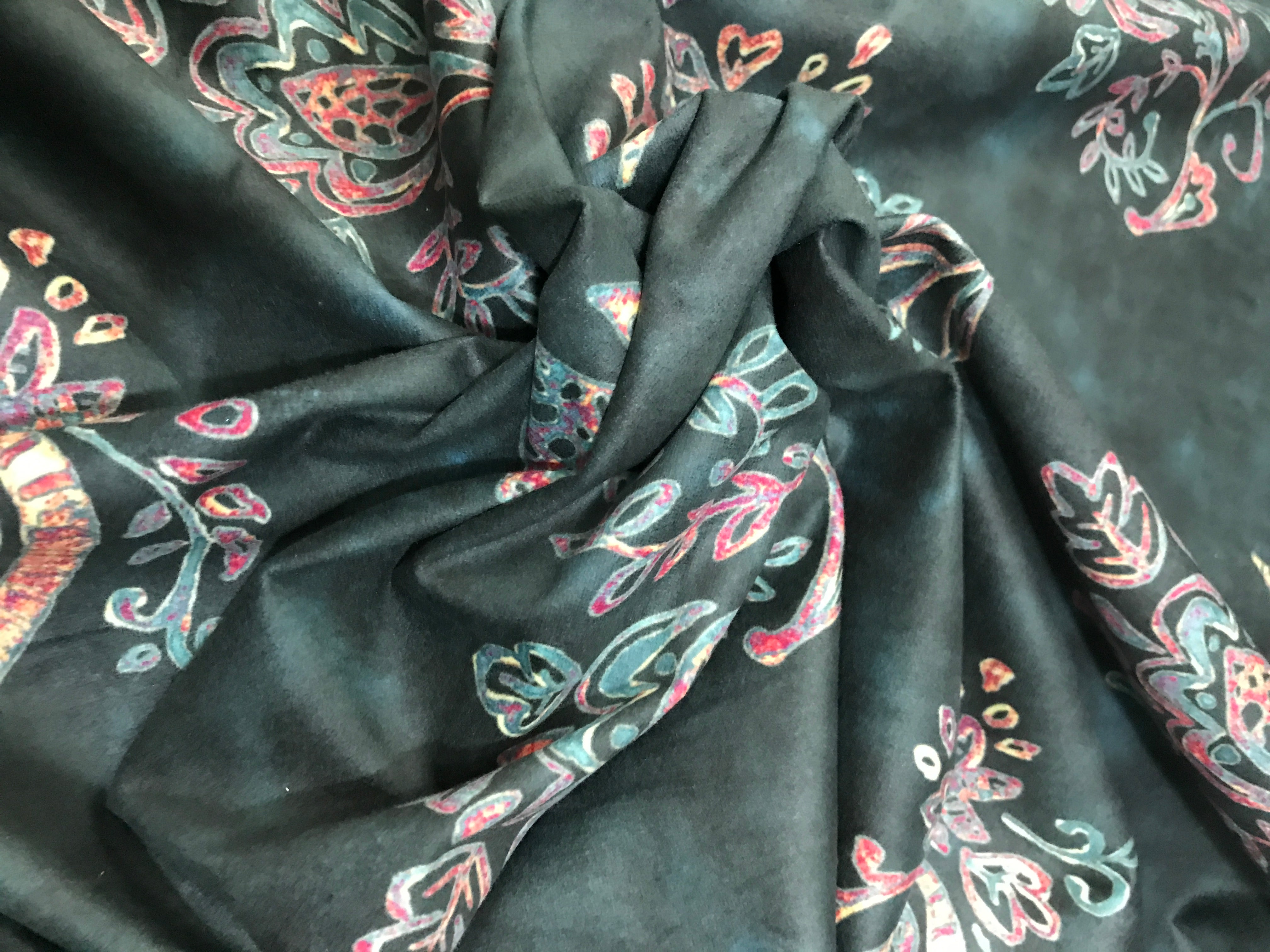 Velvet in Paisley Curtains, Chair Covers & Table Runners