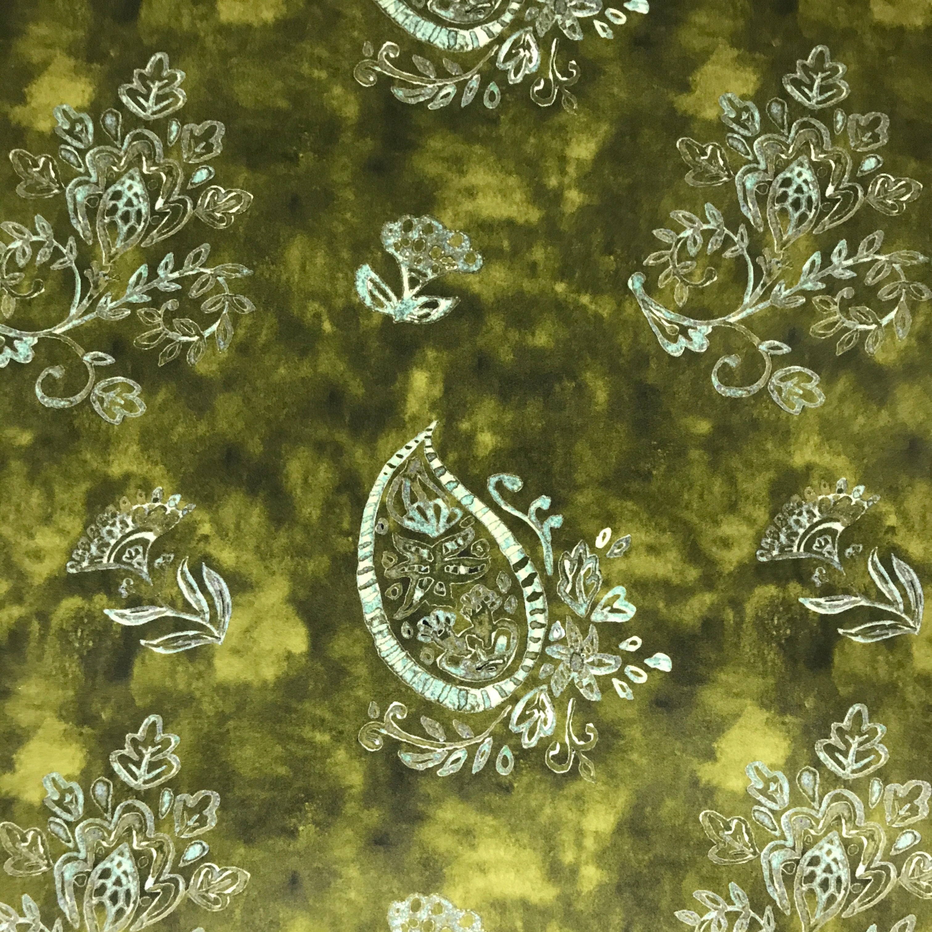Velvet in Paisley Curtains, Chair Covers & Table Runners