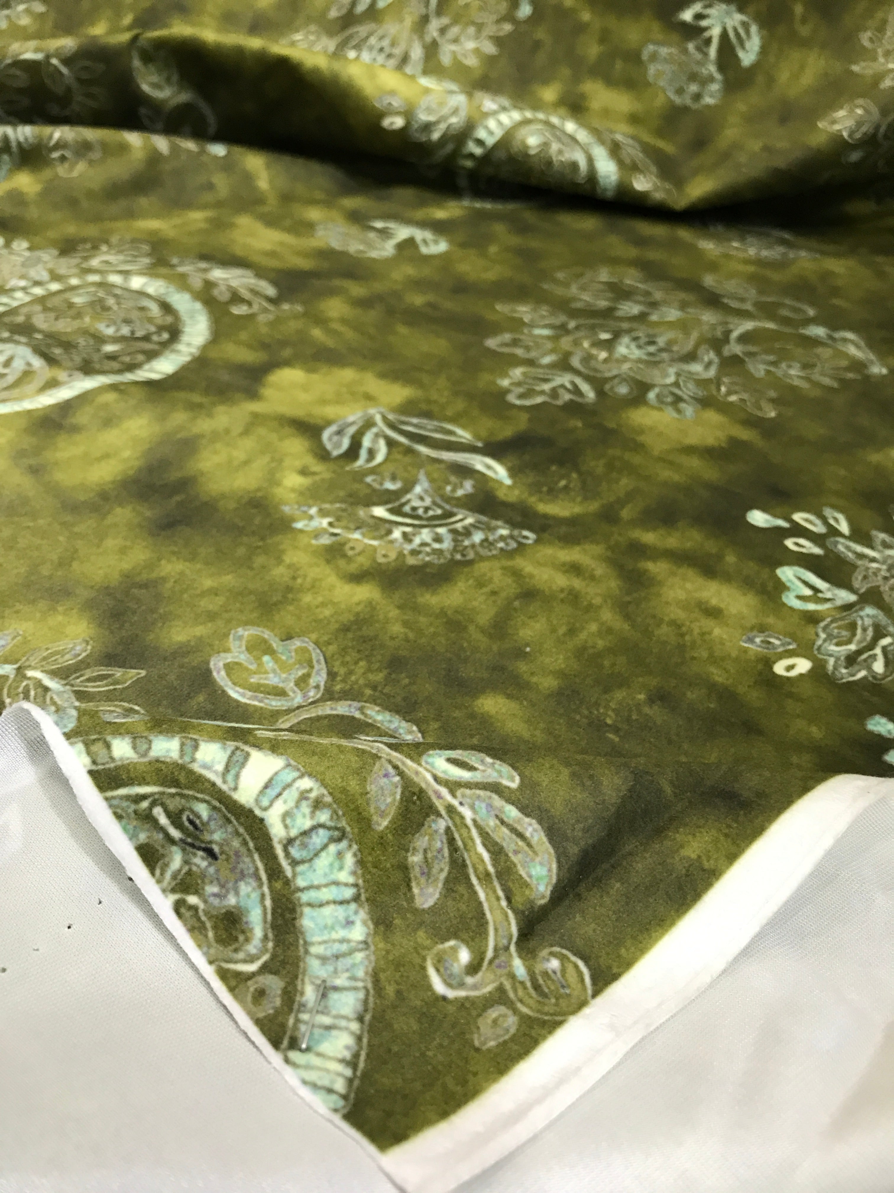 Velvet in Paisley Curtains, Chair Covers & Table Runners