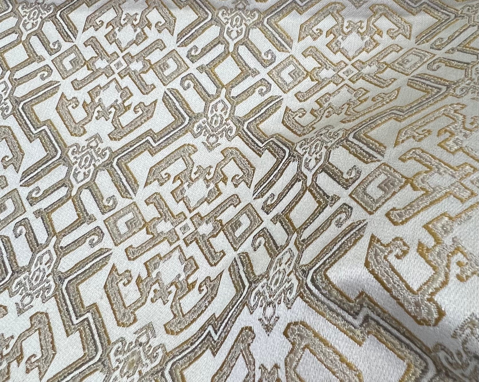 Jacquard Brocade in Roman Mosaic  – Ideal for Dining Chairs & Drapery (Antique Luxe)