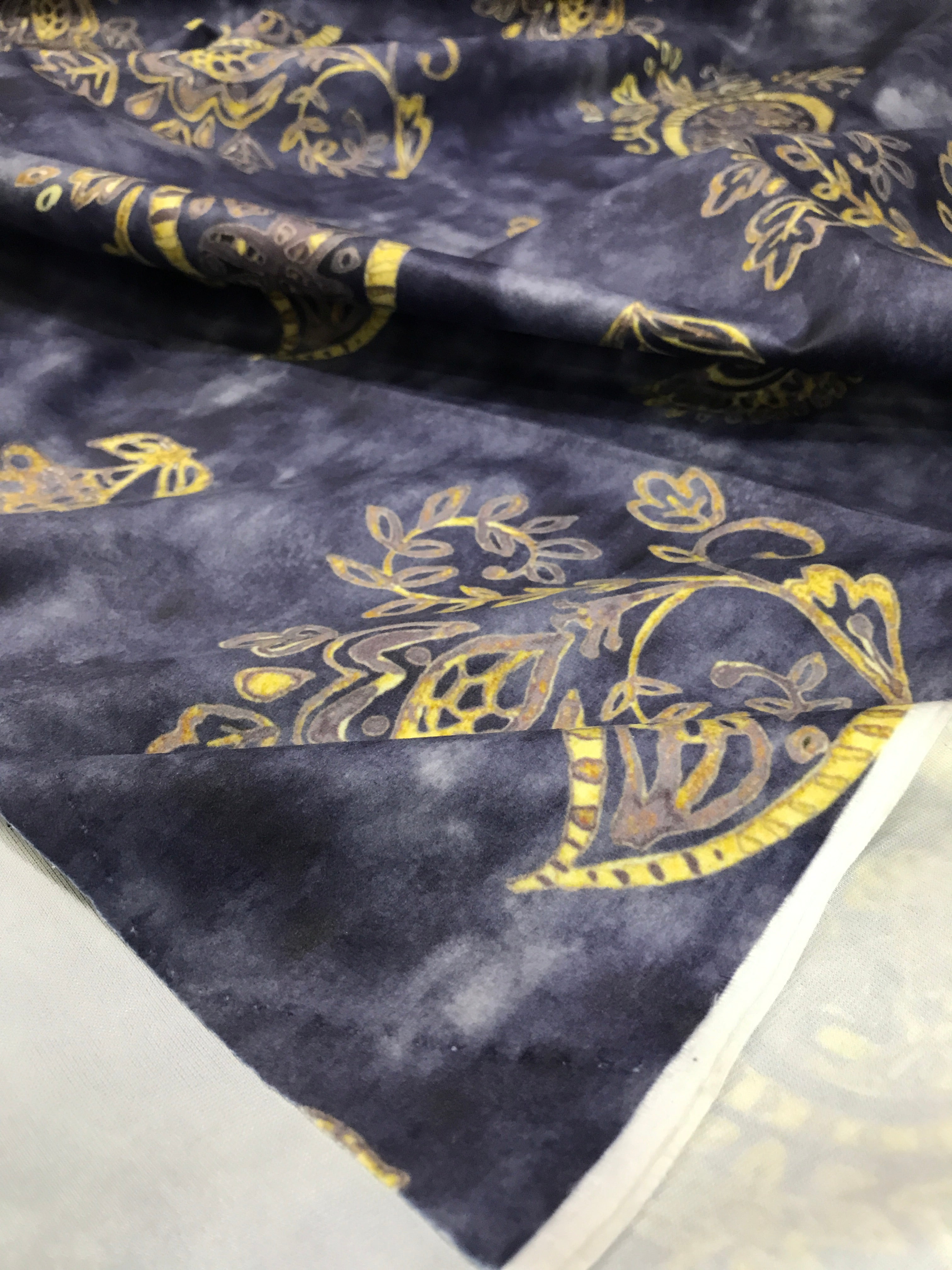 Velvet in Paisley Curtains, Chair Covers & Table Runners