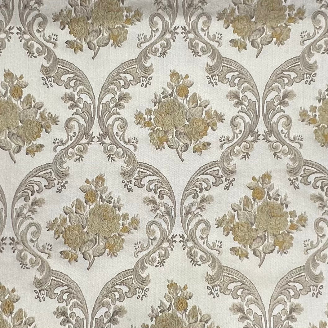 Jacquard Brocade in Damask  – Ideal for Upholstery & Drapes (Victorian Grace)