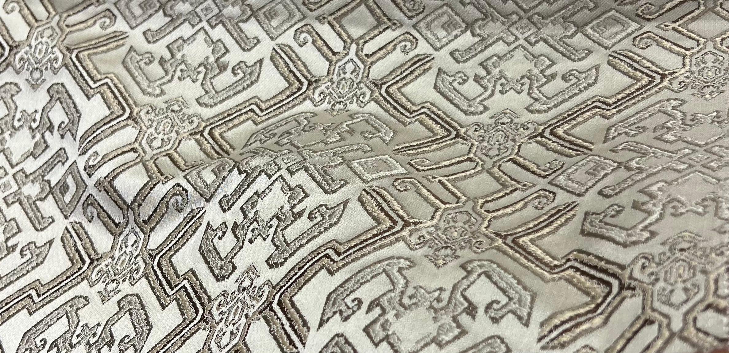 Jacquard Brocade in Roman Mosaic  – Ideal for Dining Chairs & Drapery (Antique Luxe)