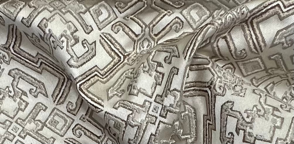 Jacquard Brocade in Roman Mosaic  – Ideal for Dining Chairs & Drapery (Antique Luxe)