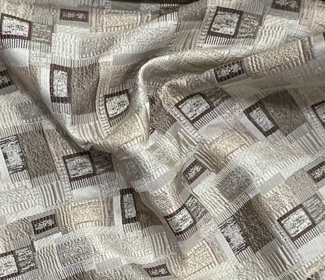 Jacquard Brocade in Abstract Rug – Ideal for Upholstery (Antique Charm)