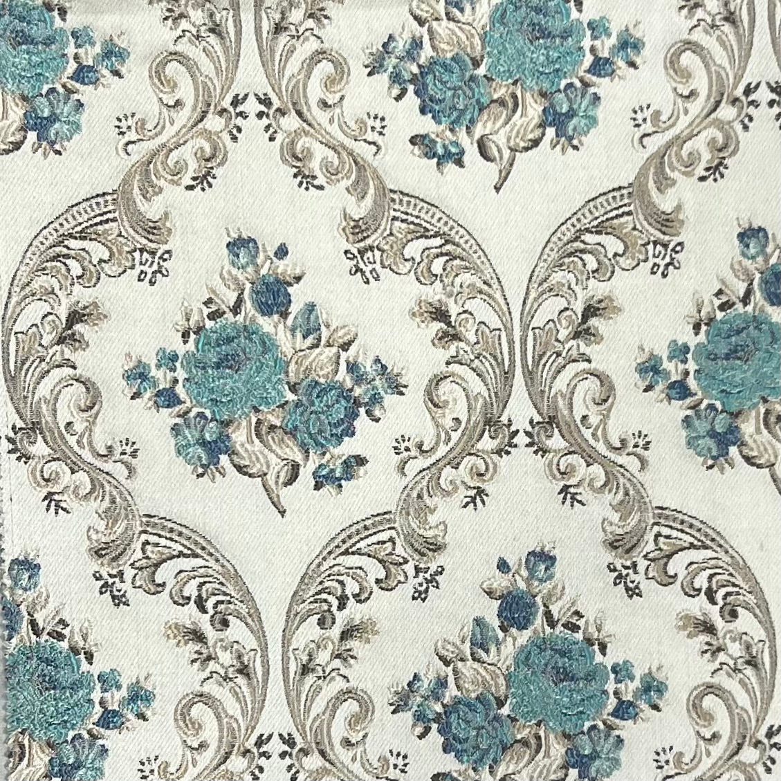 Jacquard Brocade in Damask  – Ideal for Upholstery & Drapes (Victorian Grace)