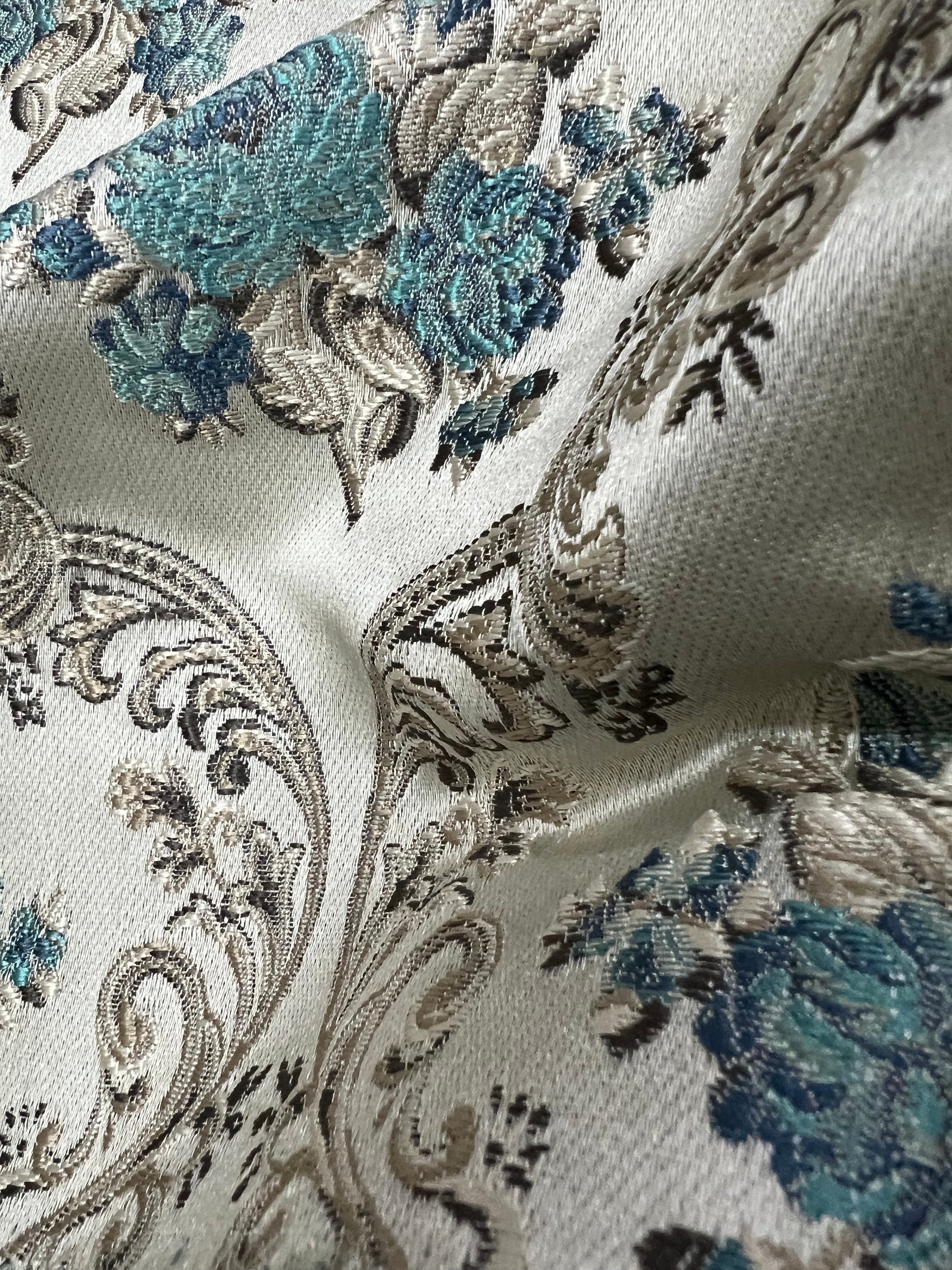 Jacquard Brocade in Damask  – Ideal for Upholstery & Drapes (Victorian Grace)