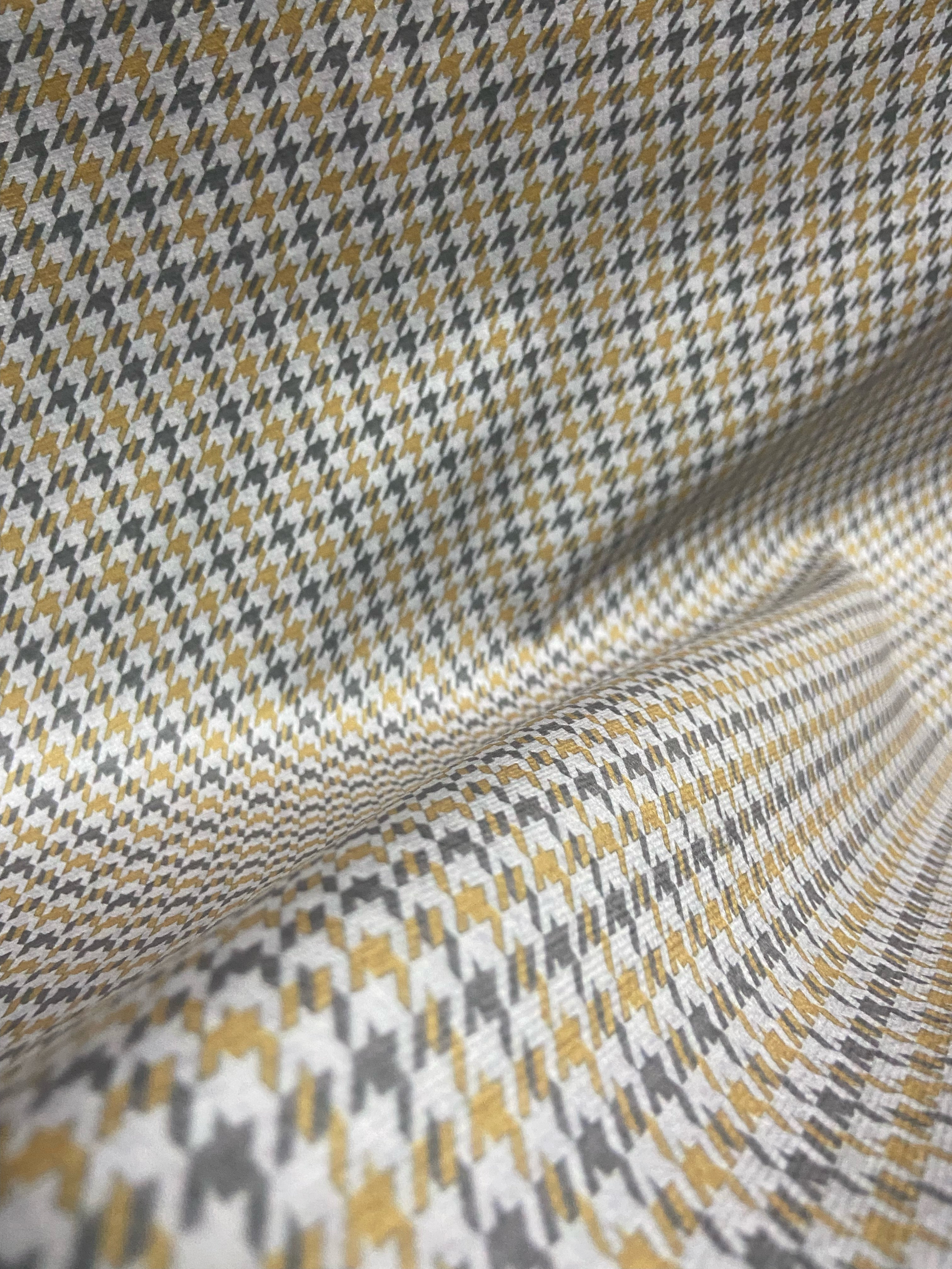 Velvet in Houndstooth Upholstery