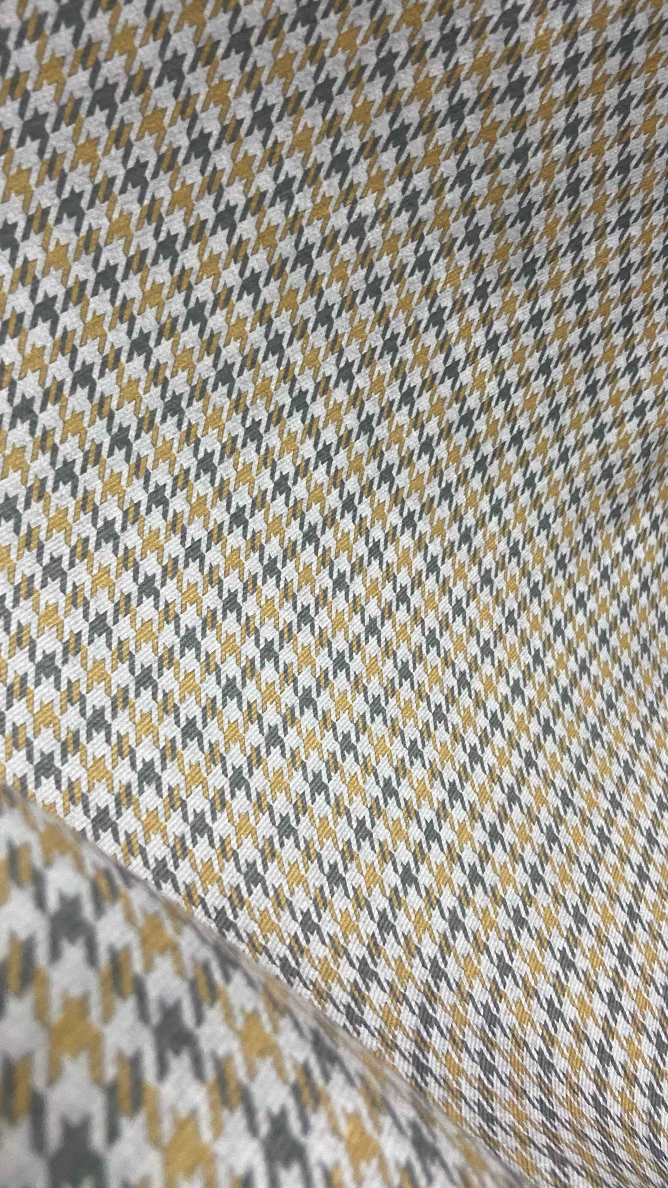 Velvet in Houndstooth Upholstery