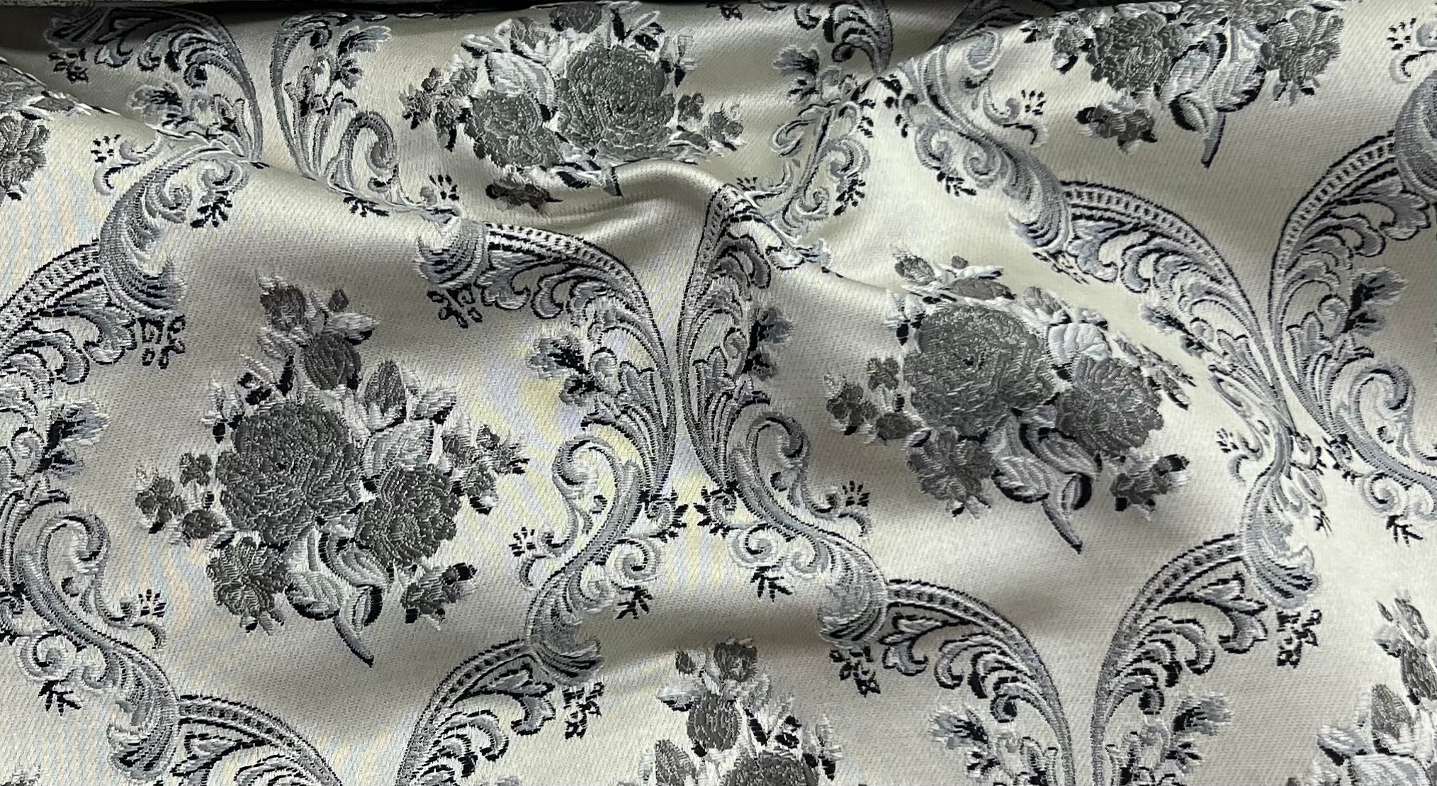 Jacquard Brocade in Damask  – Ideal for Upholstery & Drapes (Victorian Grace)