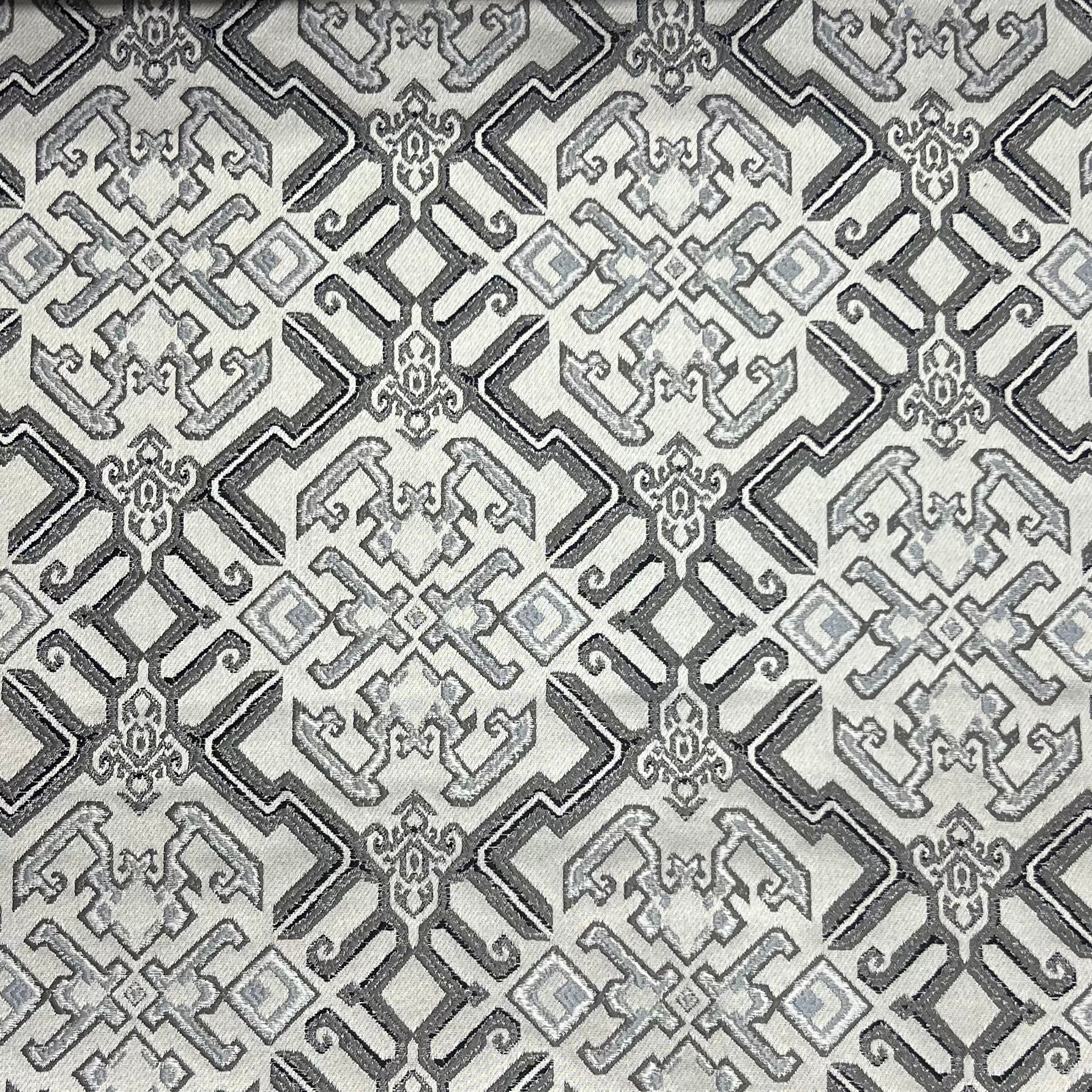 Jacquard Brocade in Roman Mosaic  – Ideal for Dining Chairs & Drapery (Antique Luxe)