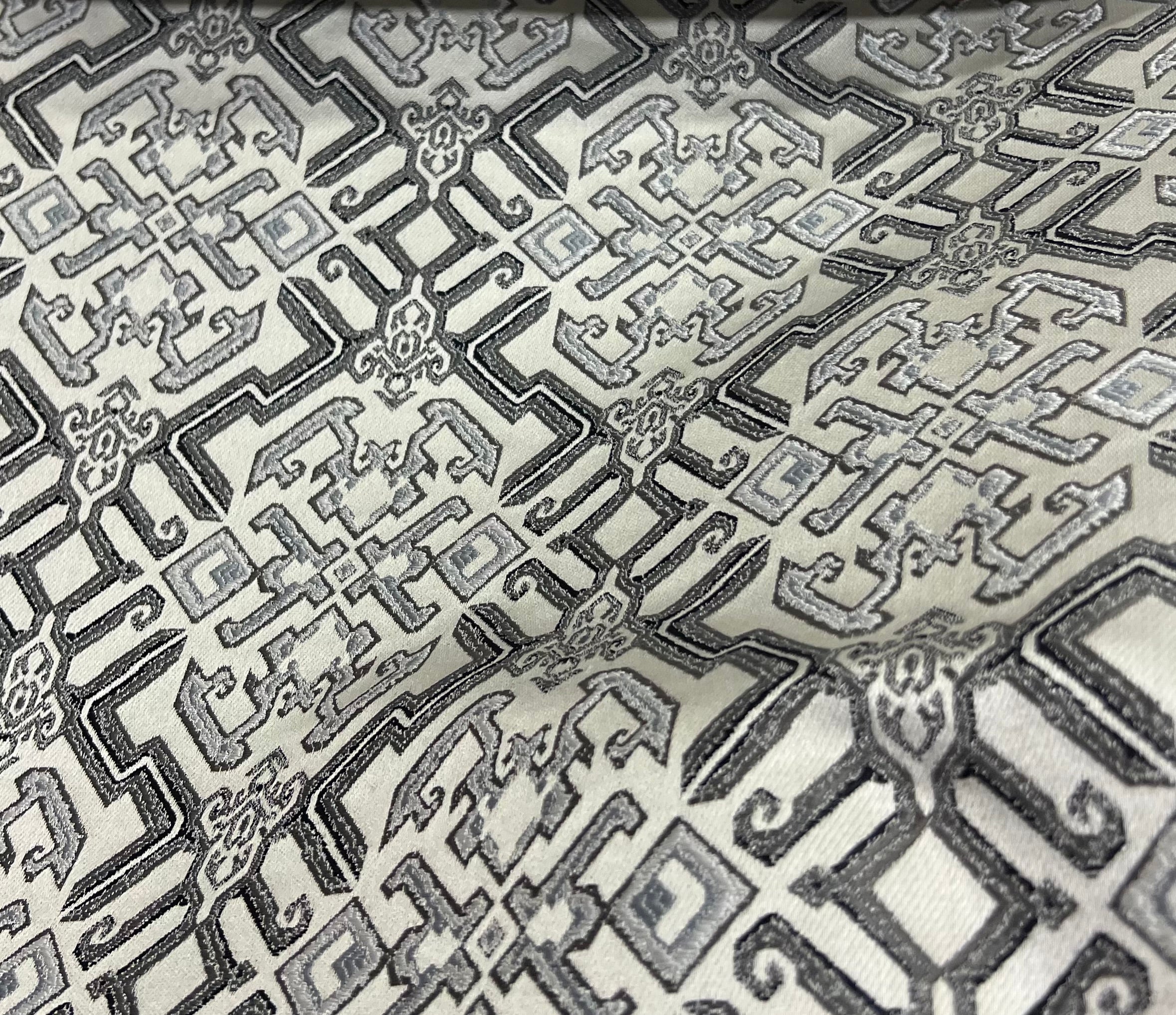 Jacquard Brocade in Roman Mosaic  – Ideal for Dining Chairs & Drapery (Antique Luxe)