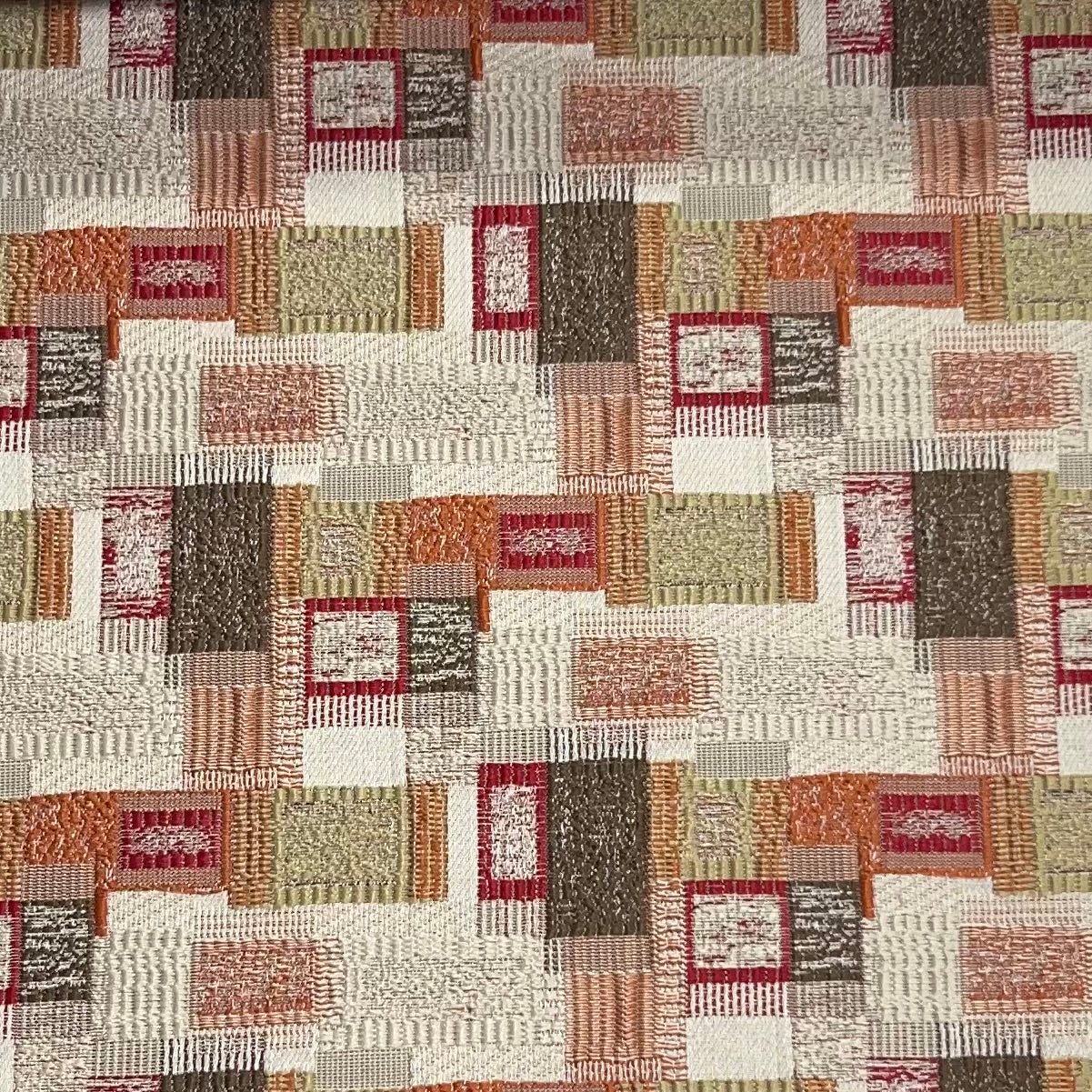 Jacquard Brocade in Abstract Rug – Ideal for Upholstery (Antique Charm)