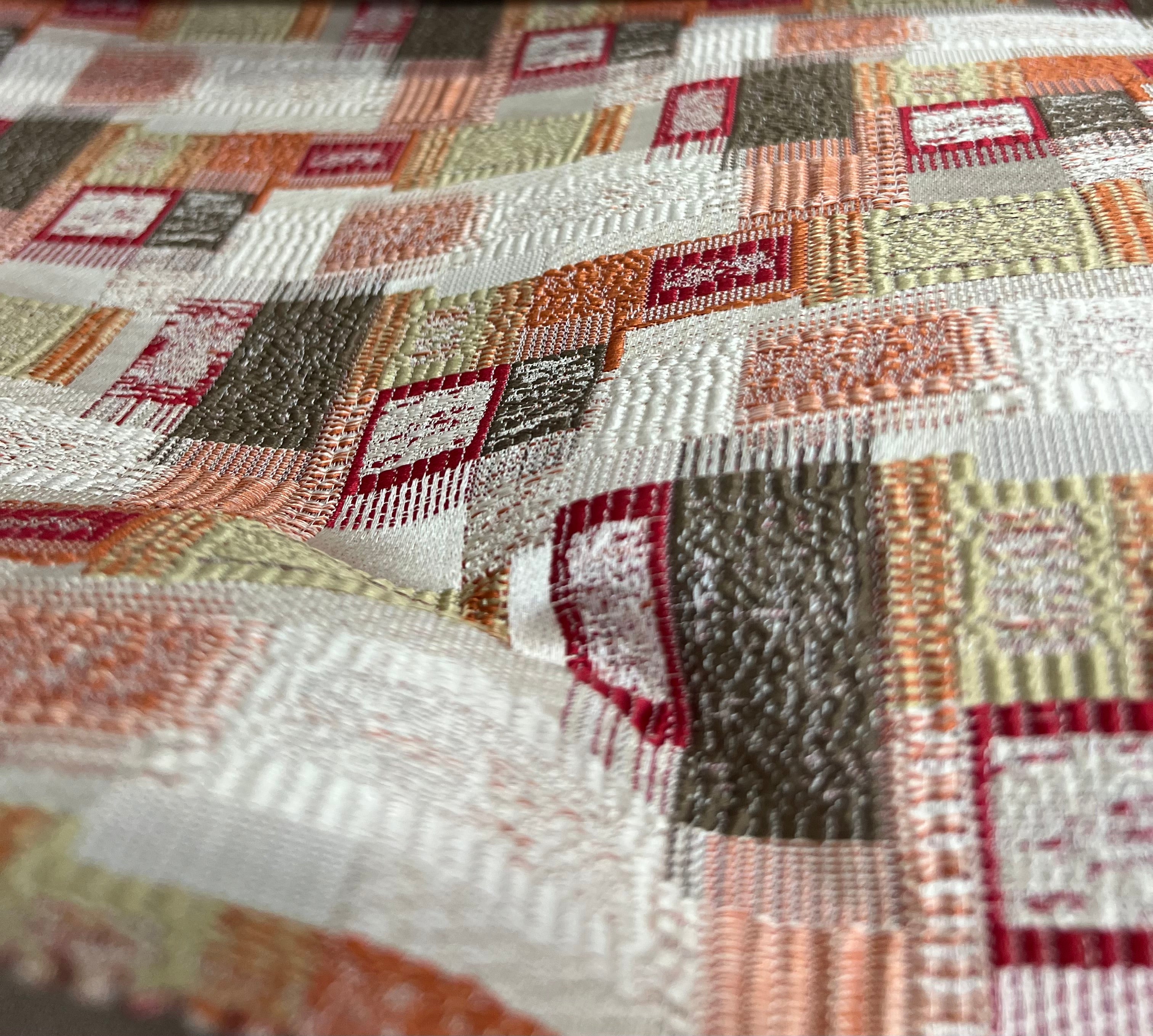 Jacquard Brocade in Abstract Rug – Ideal for Upholstery (Antique Charm)