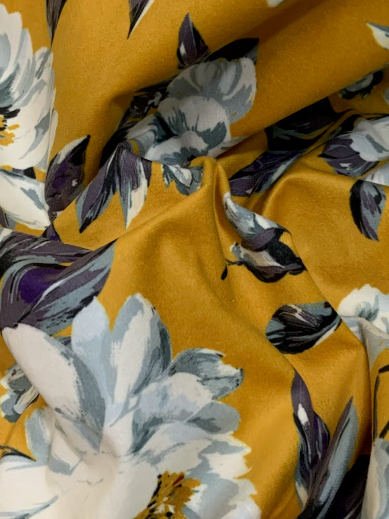 Velvet in Floral  Elegant Upholstery