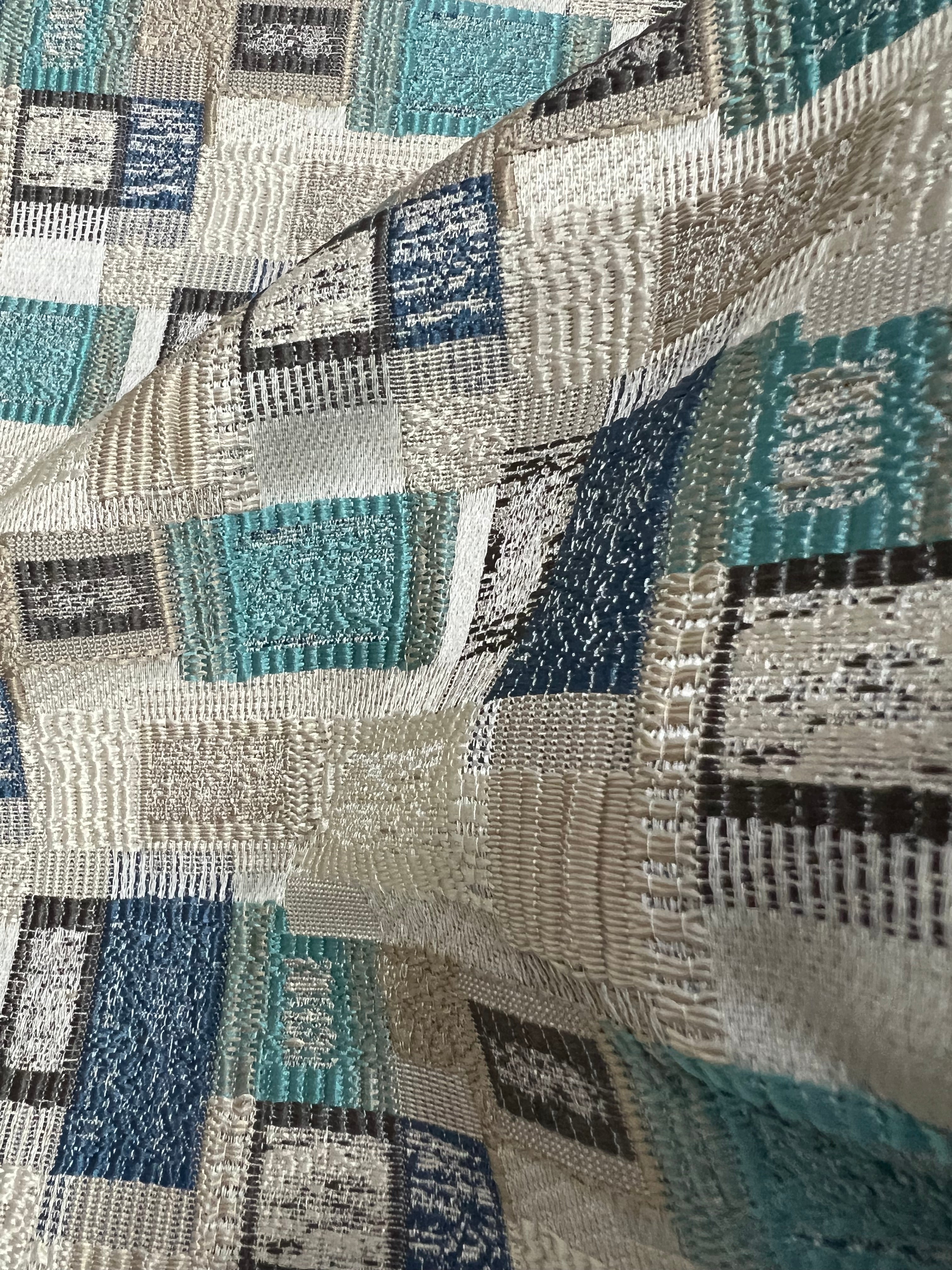 Jacquard Brocade in Abstract Rug – Ideal for Upholstery (Antique Charm)