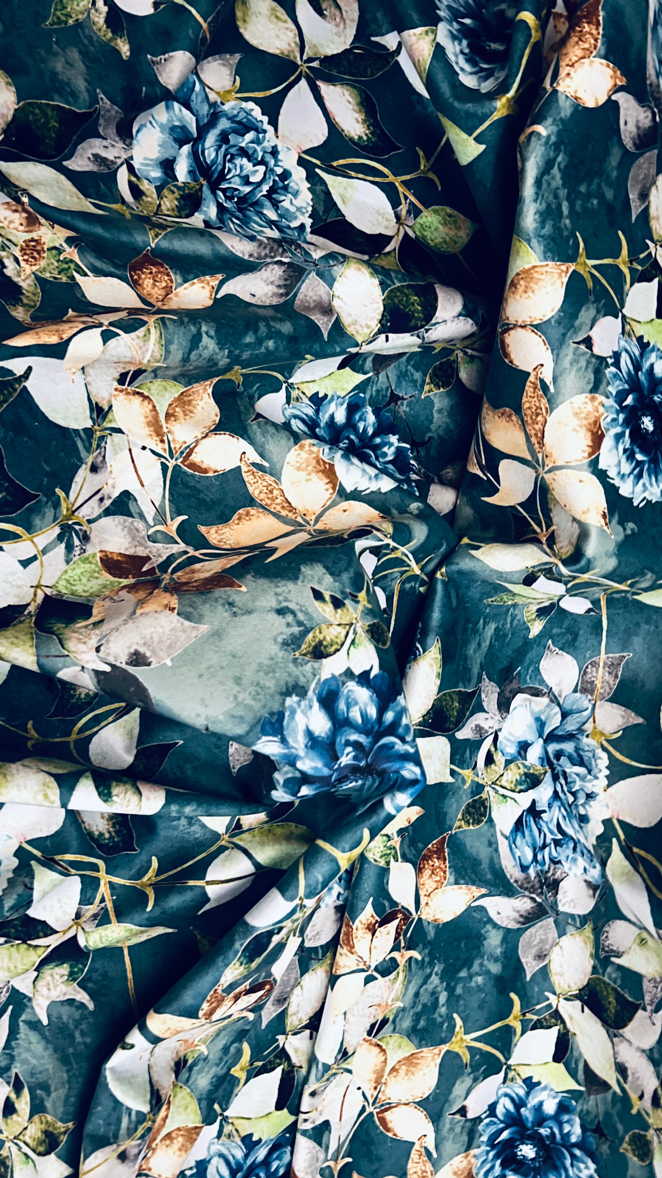 Velvet in Floral – Ideal for Sofa Upholstery & Cushion Covers (Botanic Luxe)