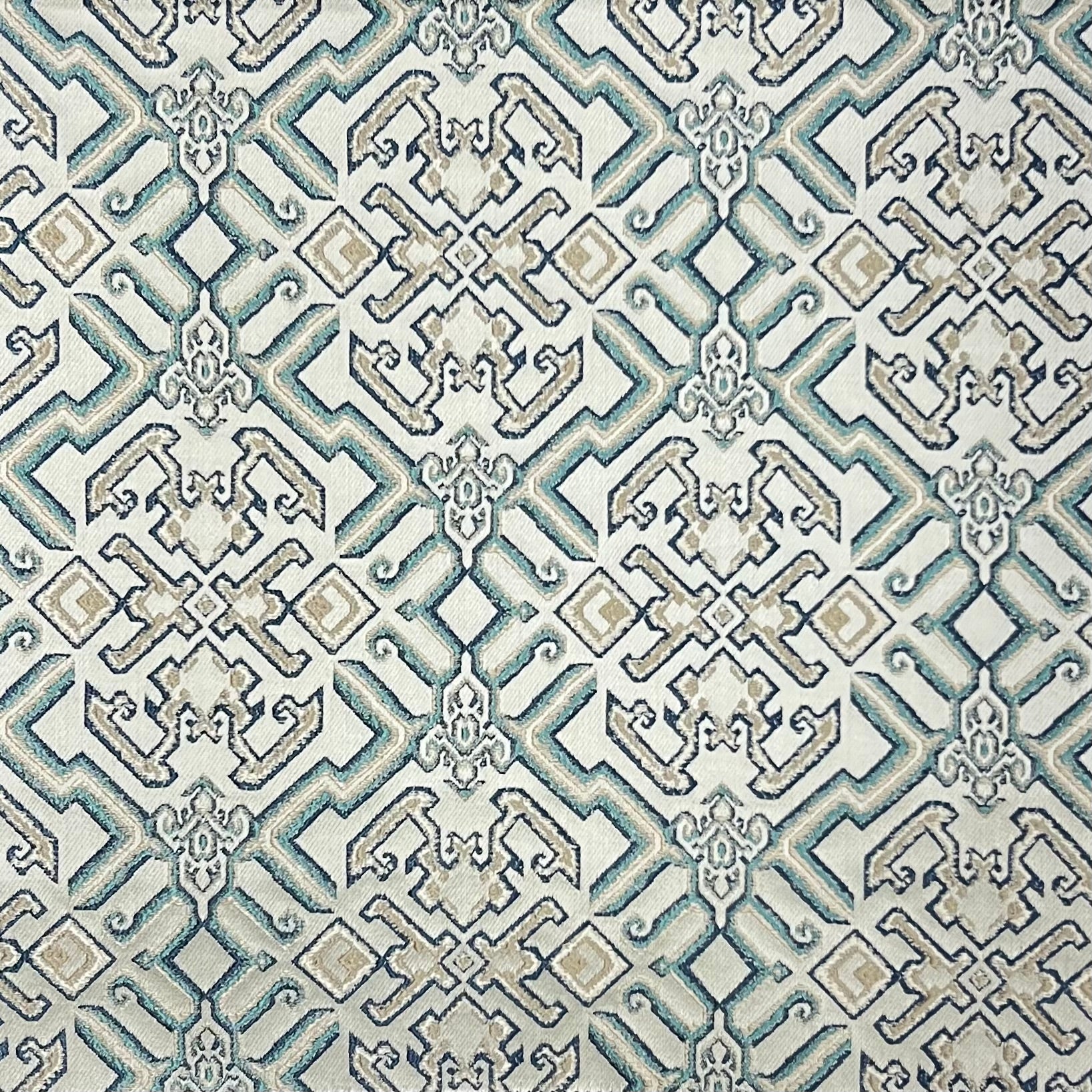 Jacquard Brocade in Roman Mosaic  – Ideal for Dining Chairs & Drapery (Antique Luxe)