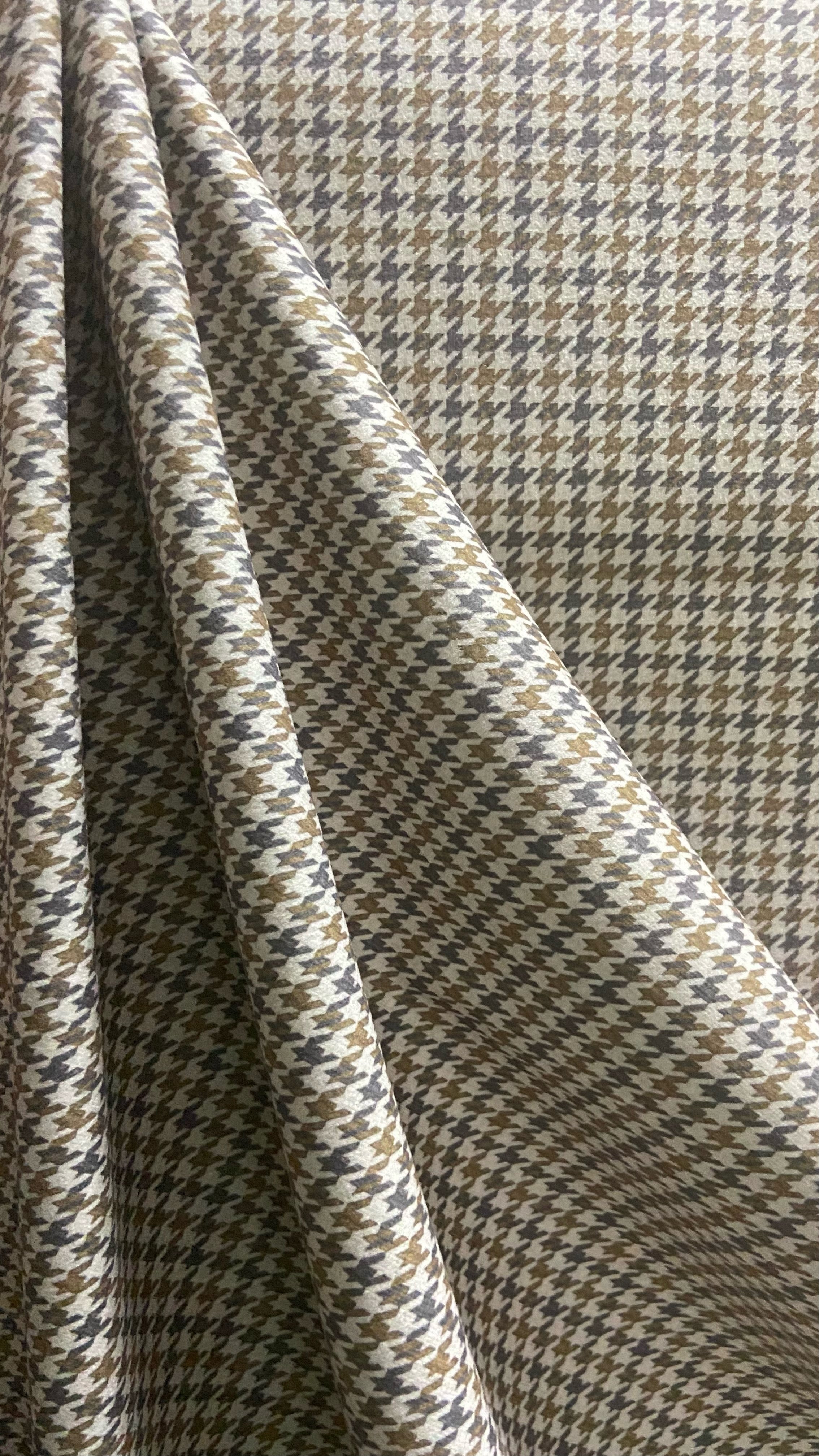 Velvet in Houndstooth Upholstery