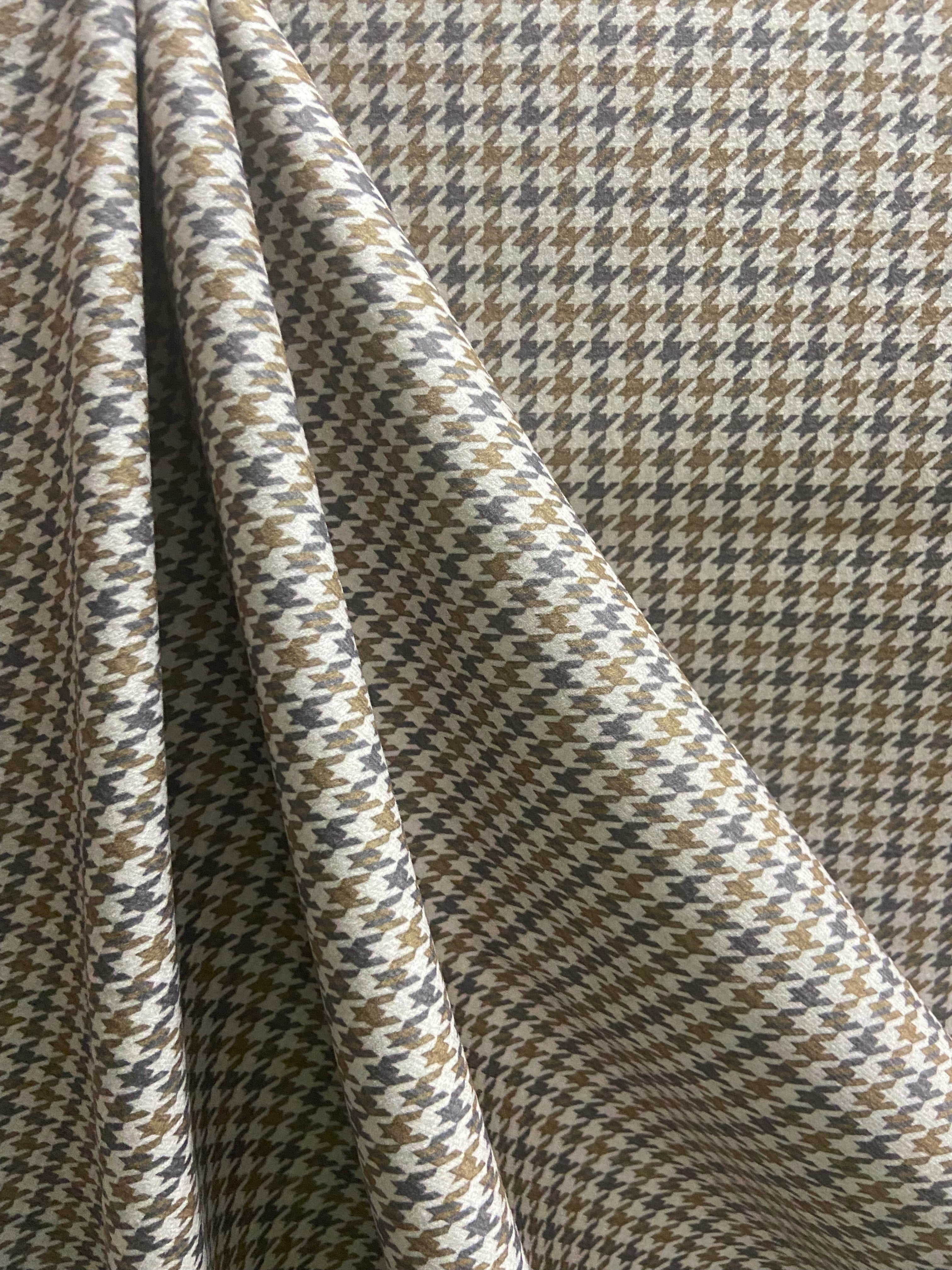Velvet in Houndstooth Upholstery