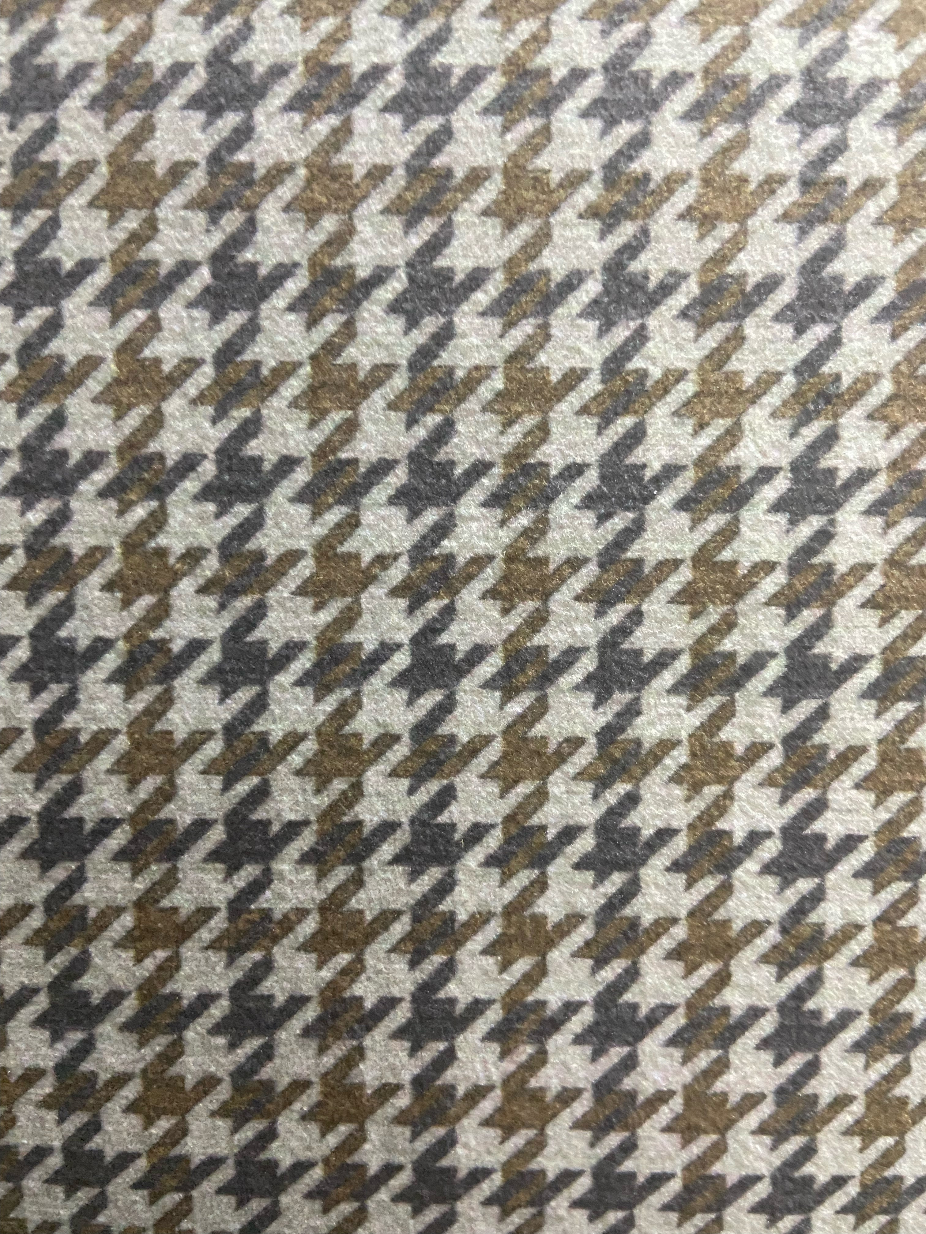Velvet in Houndstooth Upholstery