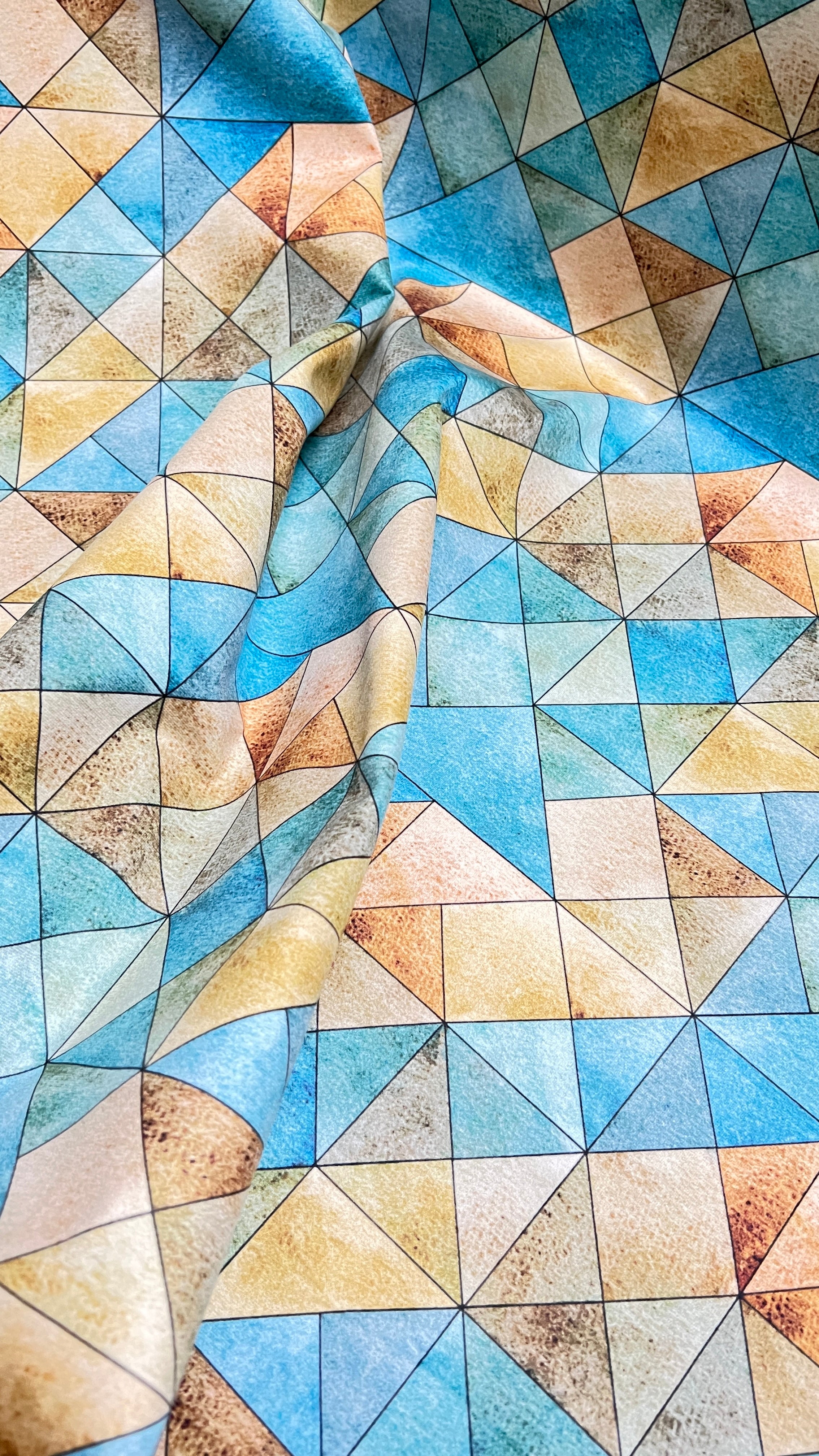Velvet in Geometric Upholstery
