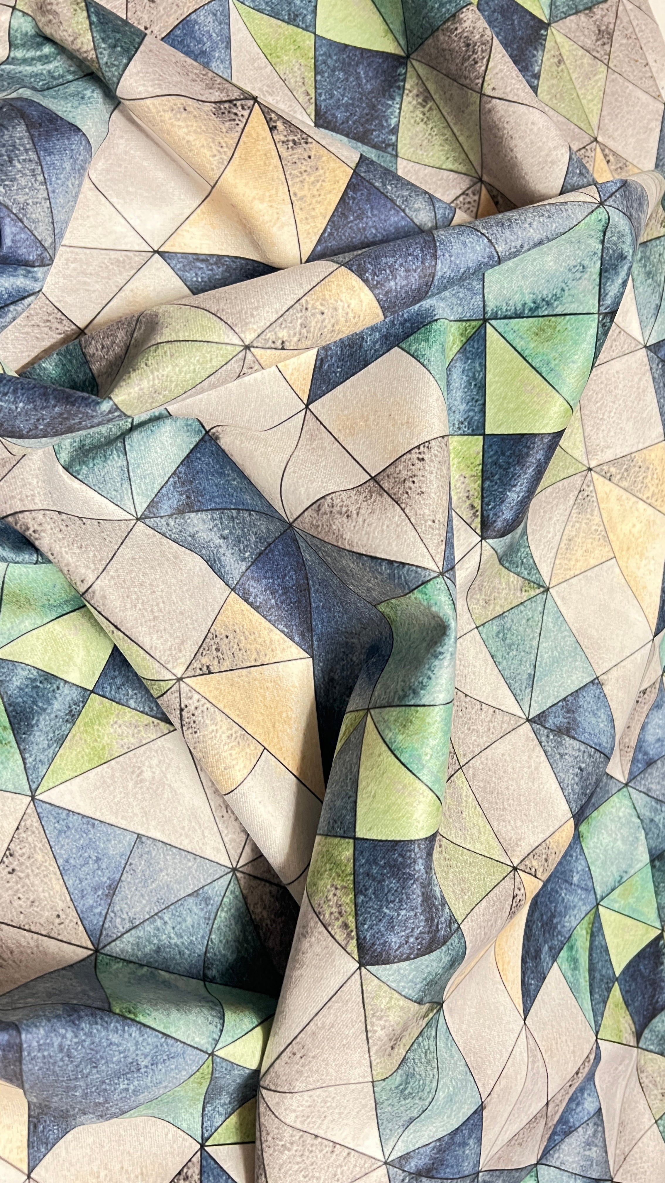 Velvet in Geometric Upholstery