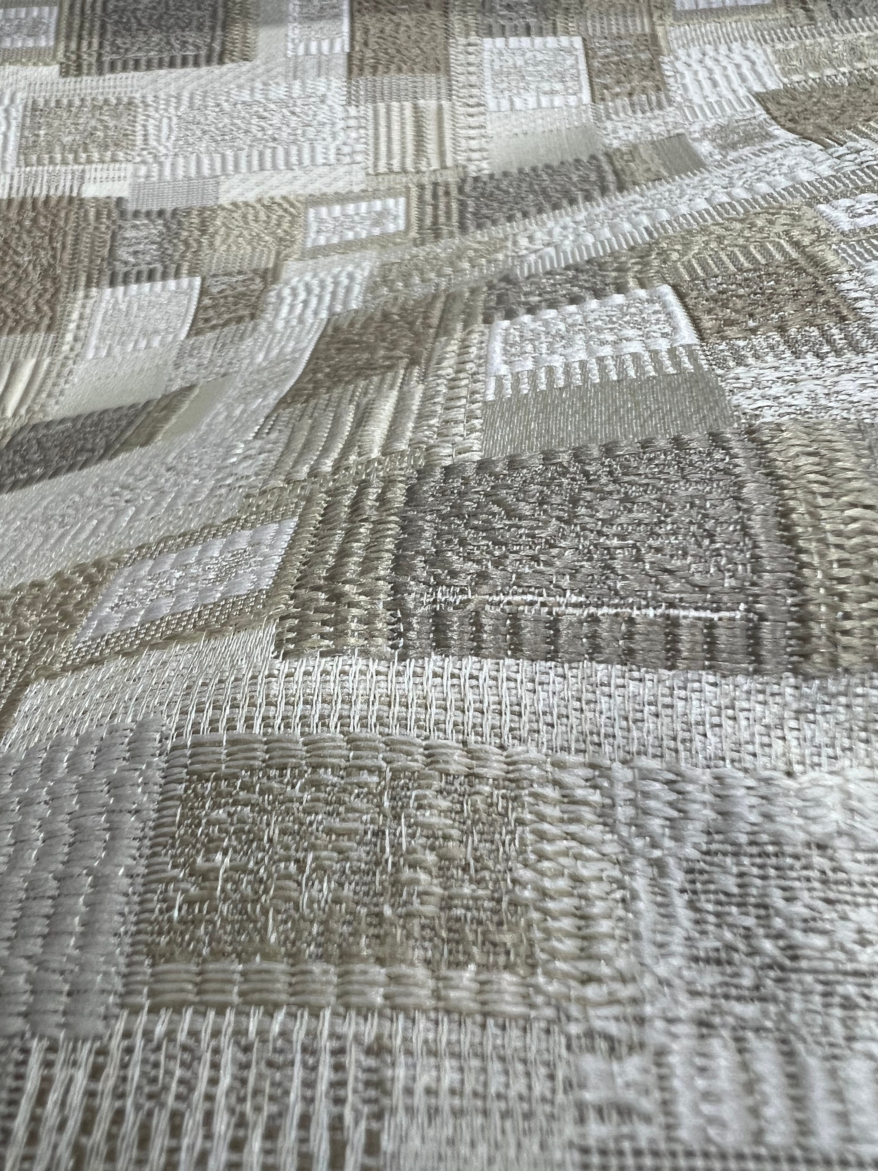 Jacquard Brocade in Abstract Rug – Ideal for Upholstery (Antique Charm)