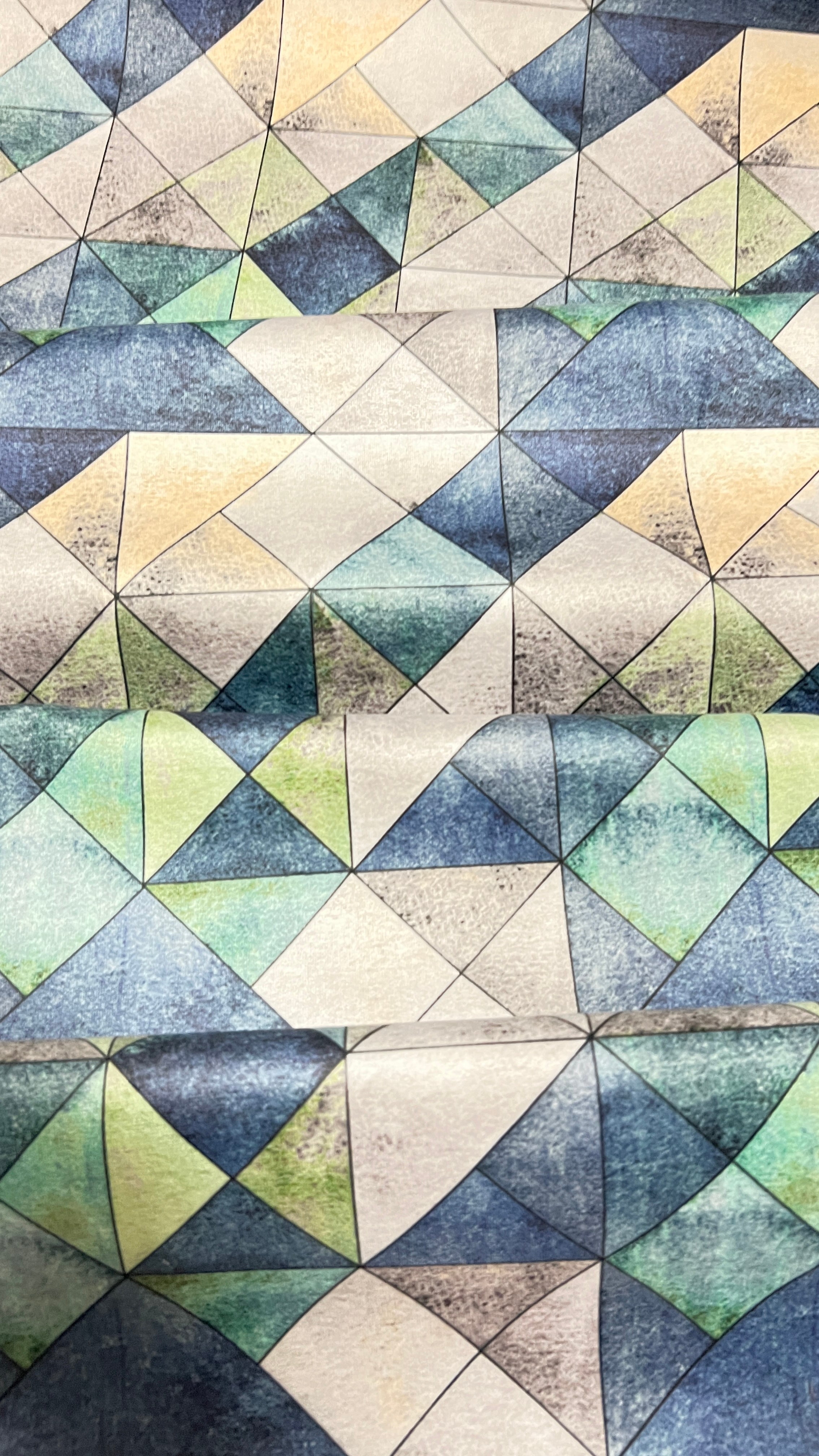 Velvet in Geometric Upholstery