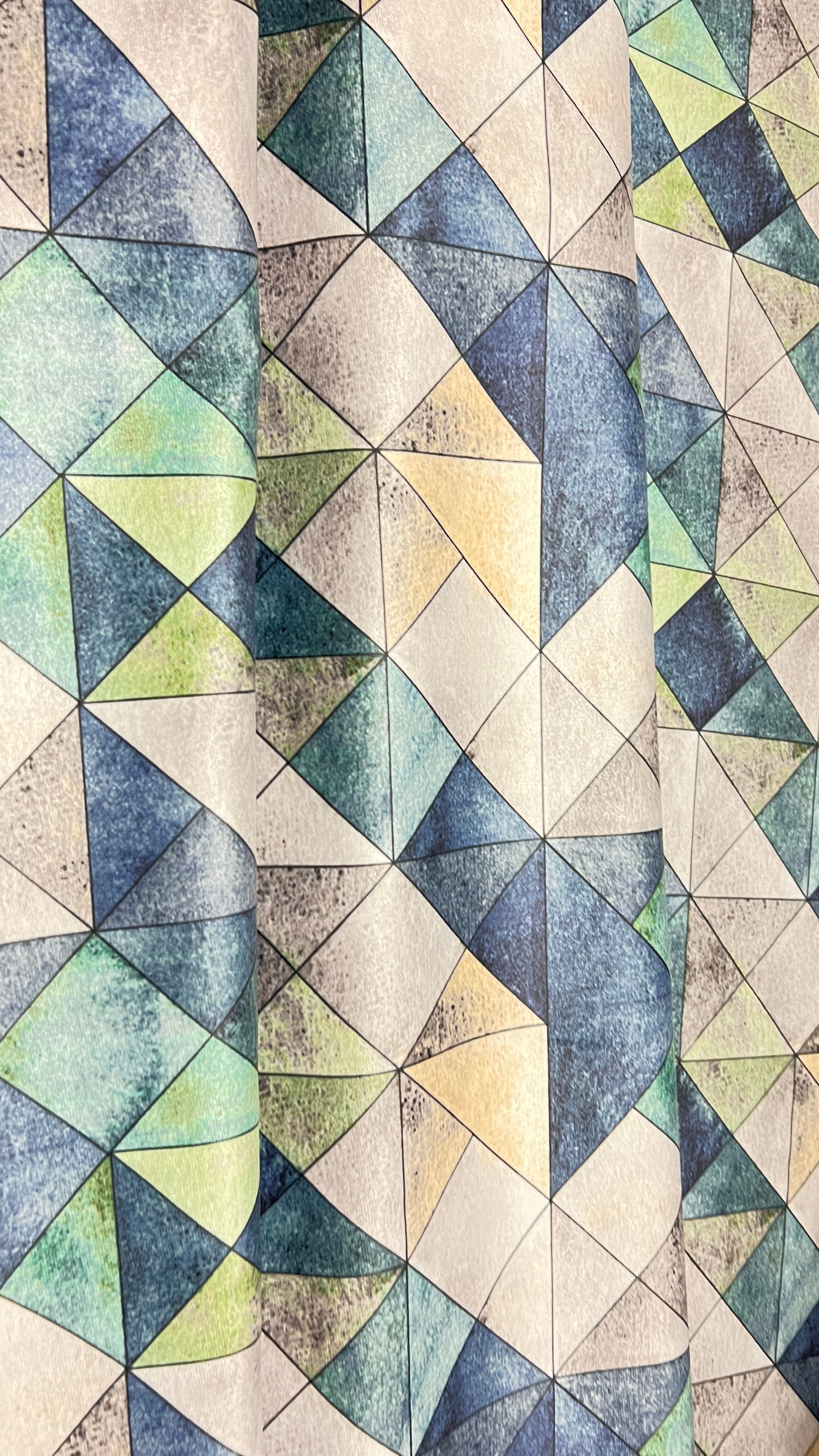 Velvet in Geometric Upholstery