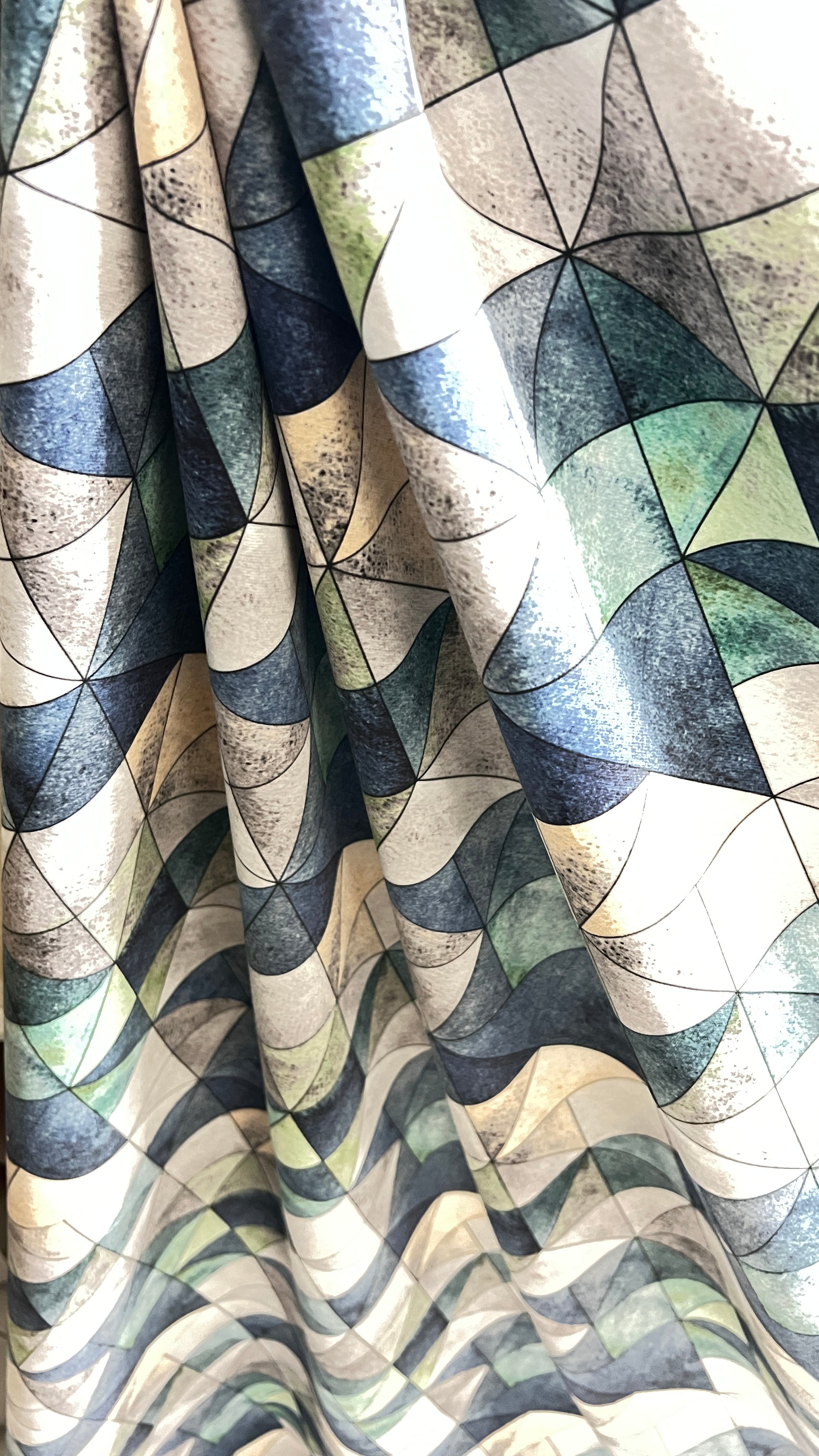 Velvet in Geometric Upholstery