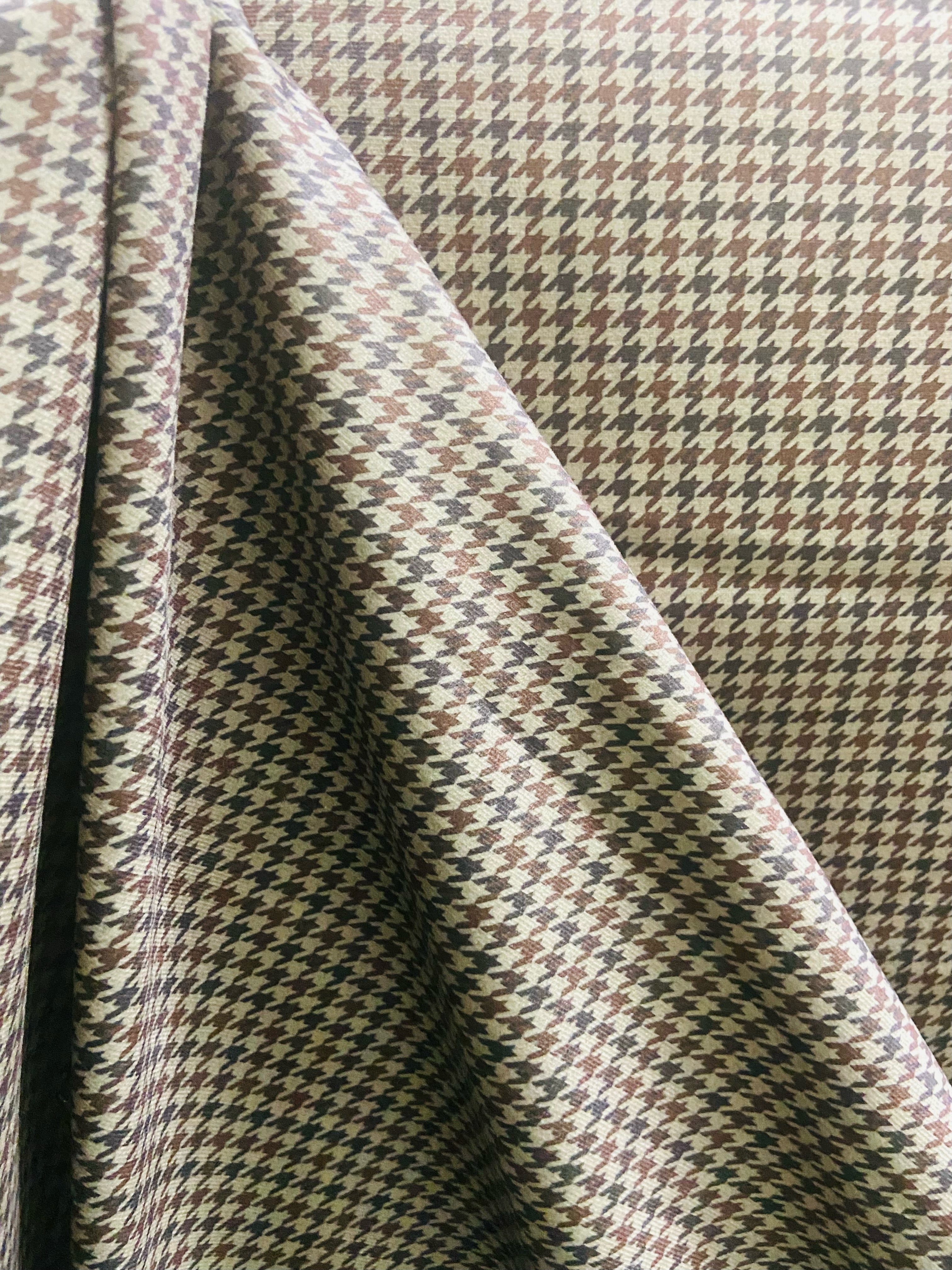 Velvet in Houndstooth Upholstery