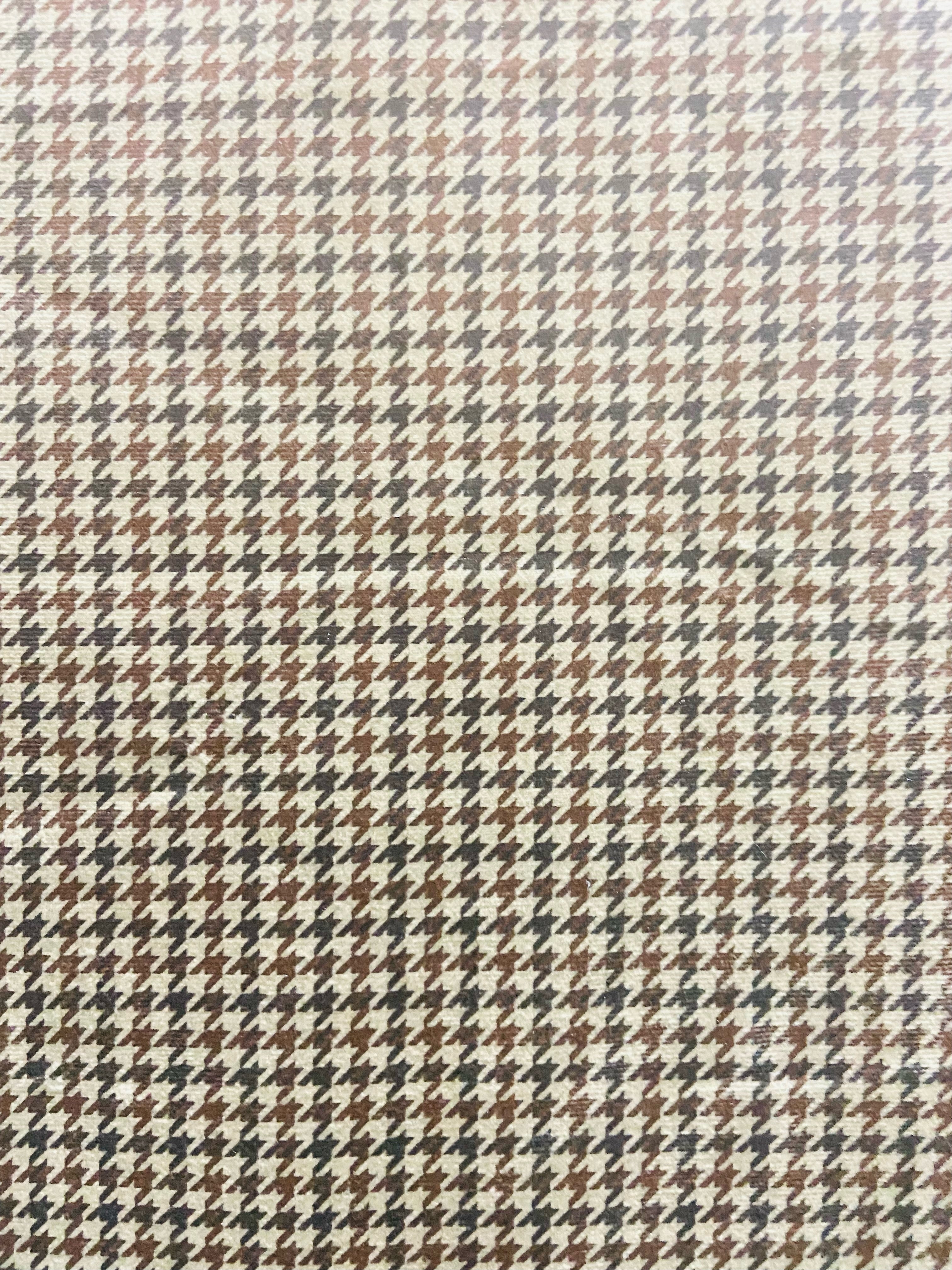 Velvet in Houndstooth Upholstery