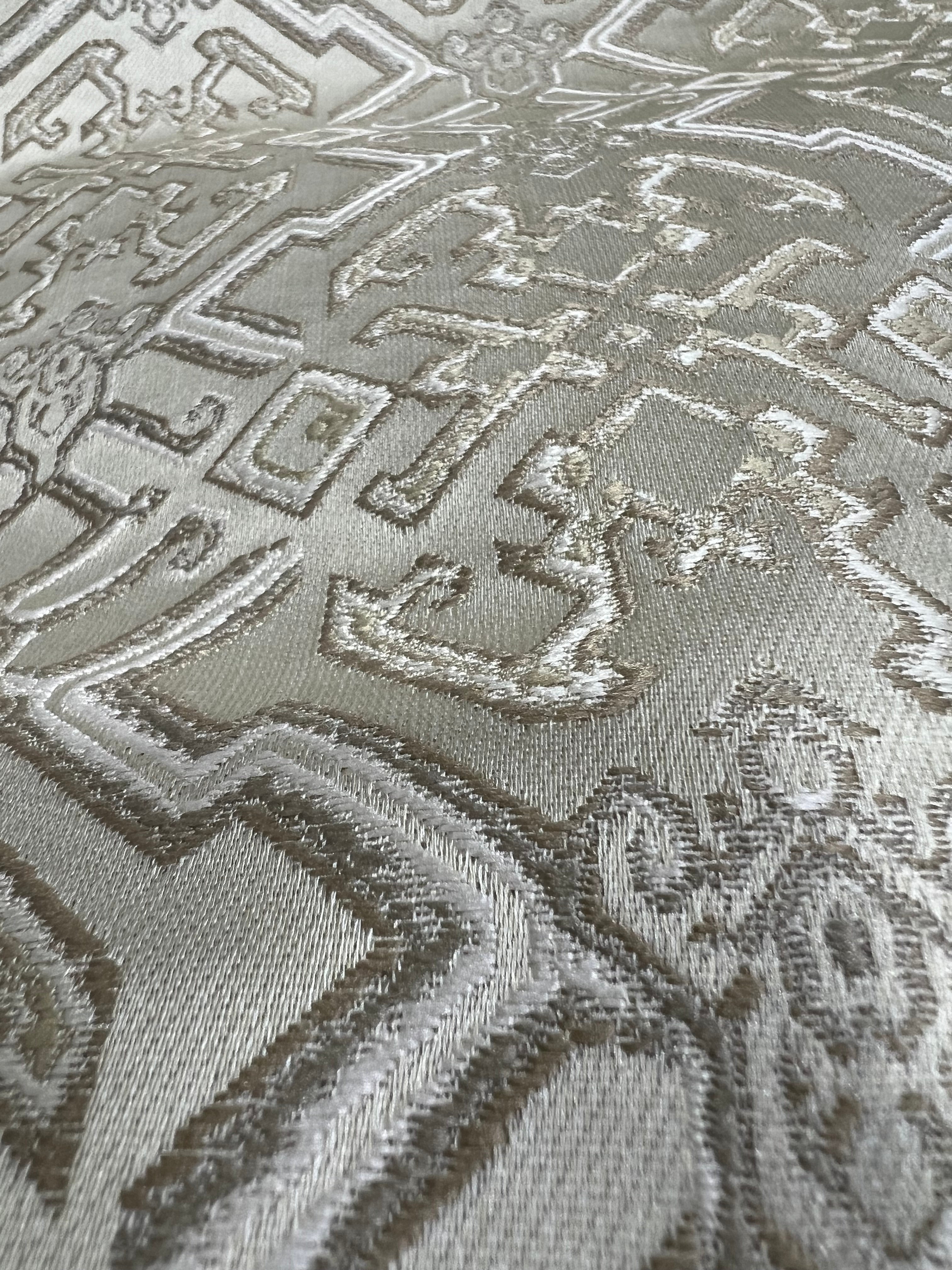 Jacquard Brocade in Roman Mosaic  – Ideal for Dining Chairs & Drapery (Antique Luxe)