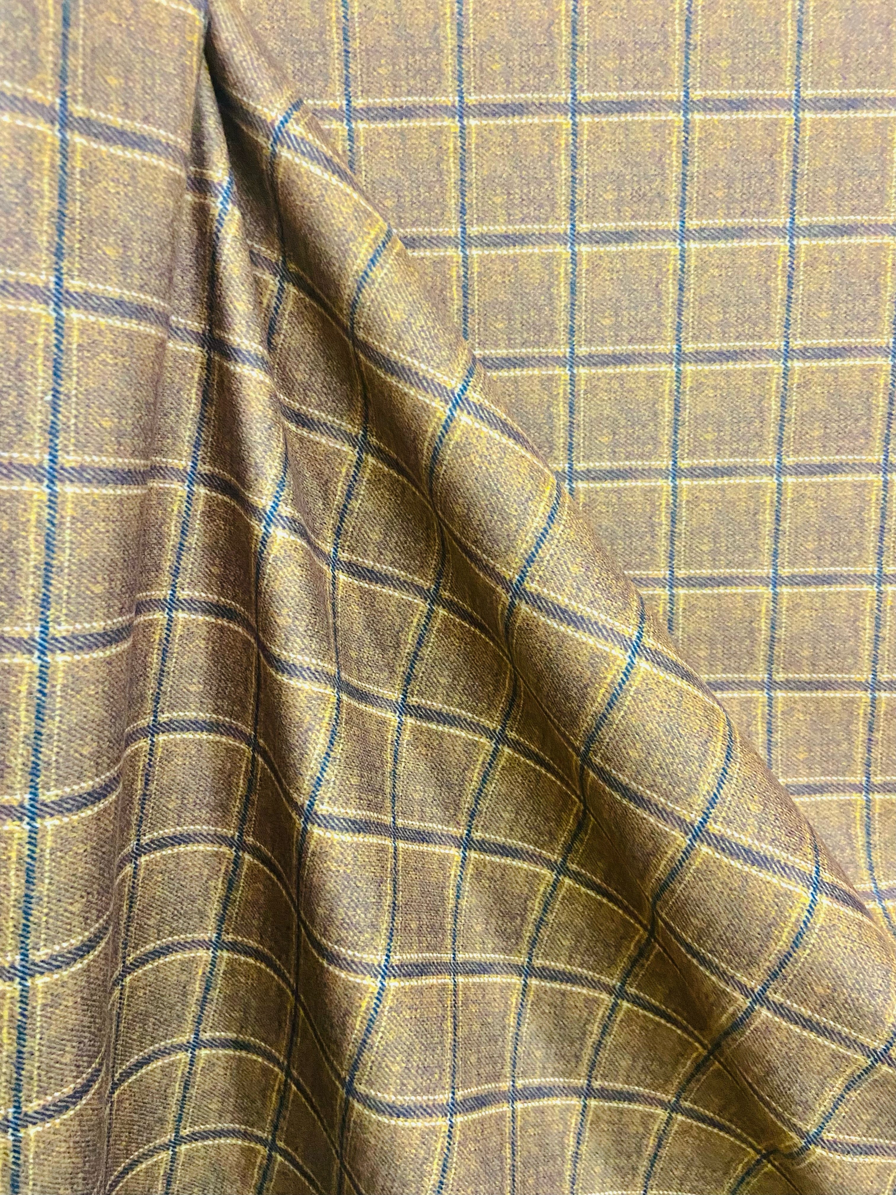 Velvet in Tattersall Plaid  Sofa Upholstery & Cushions