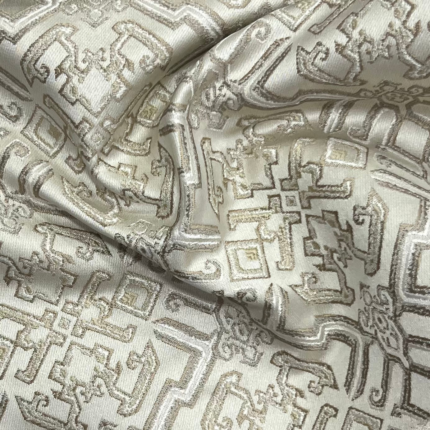 Jacquard Brocade in Roman Mosaic  – Ideal for Dining Chairs & Drapery (Antique Luxe)