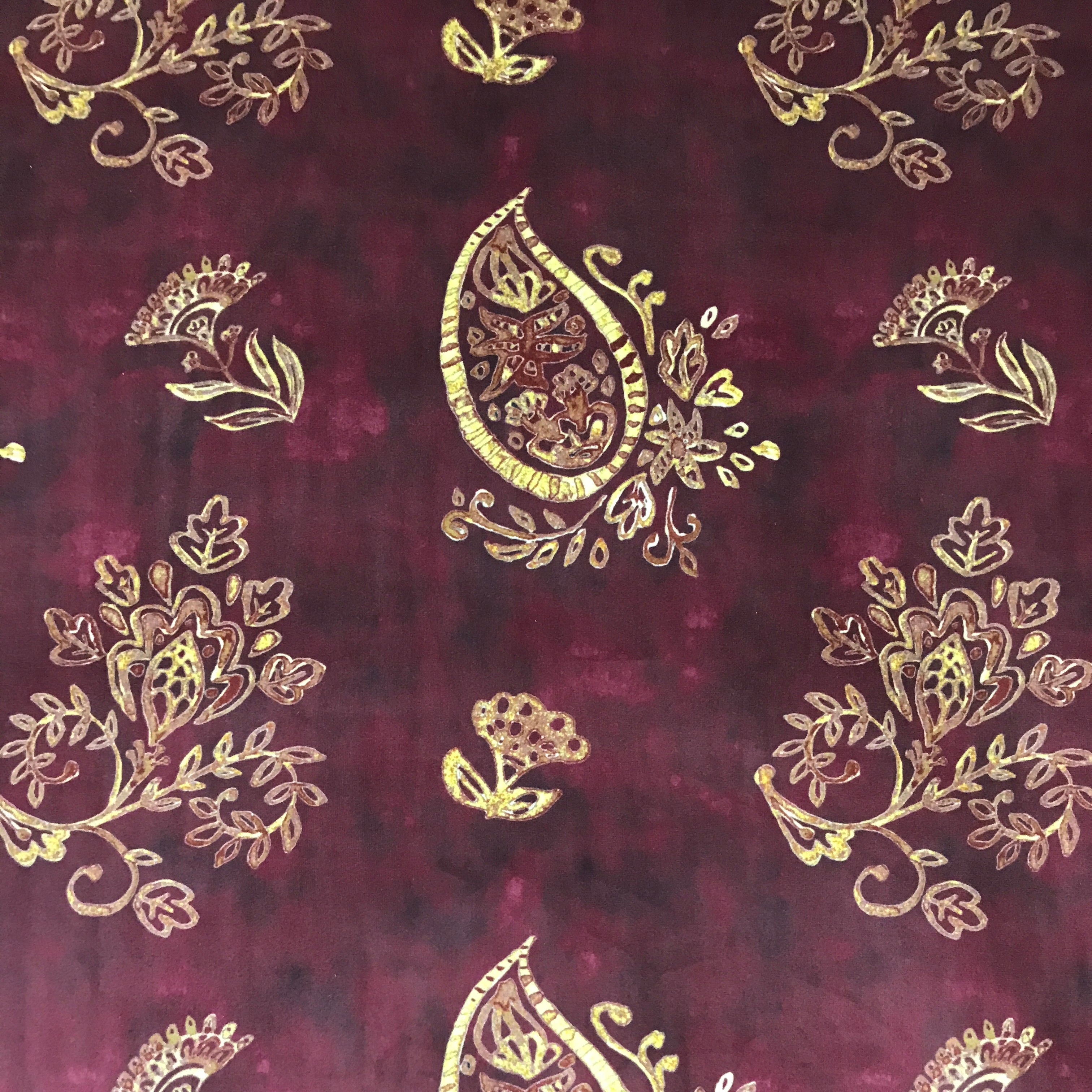 Velvet in Paisley Curtains, Chair Covers & Table Runners
