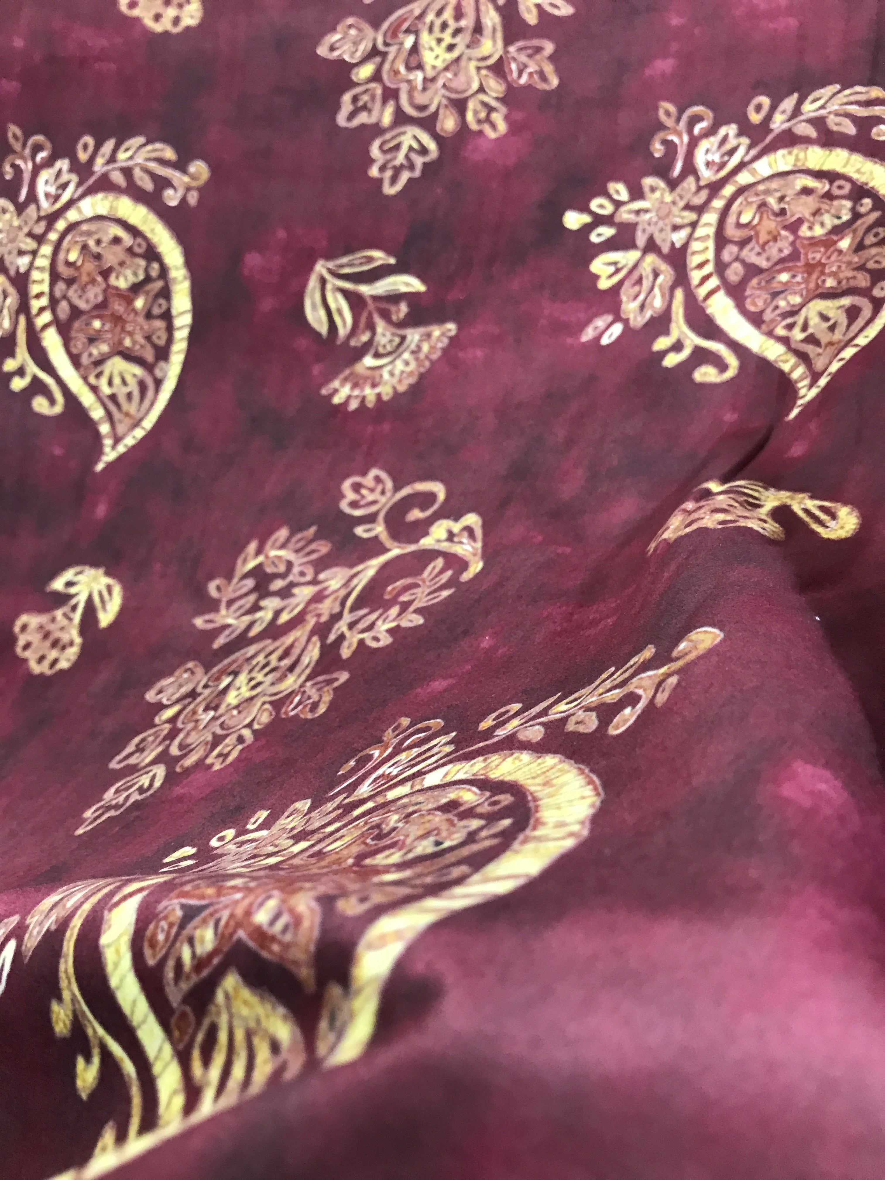 Velvet in Paisley Curtains, Chair Covers & Table Runners