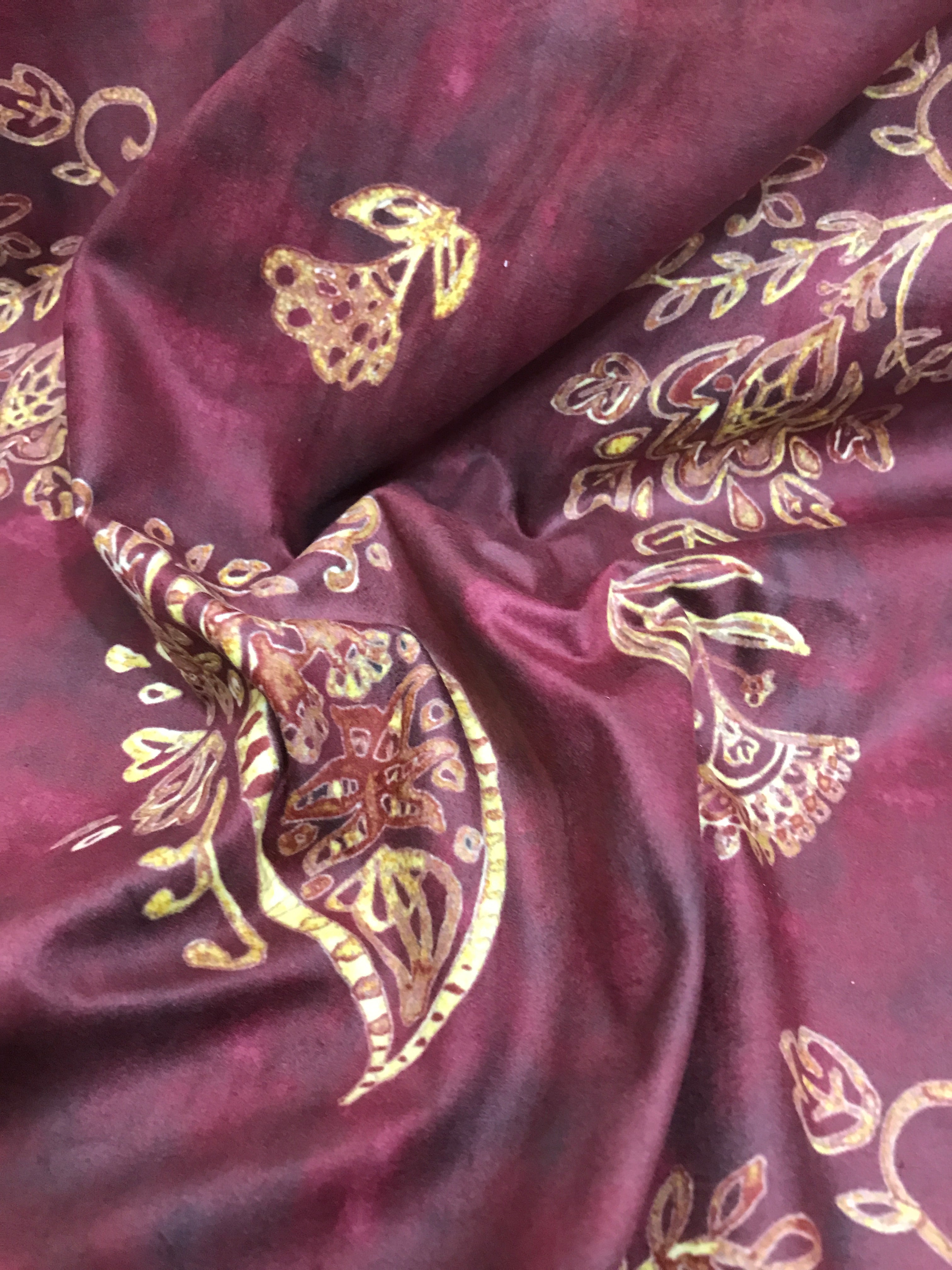 Velvet in Paisley Curtains, Chair Covers & Table Runners