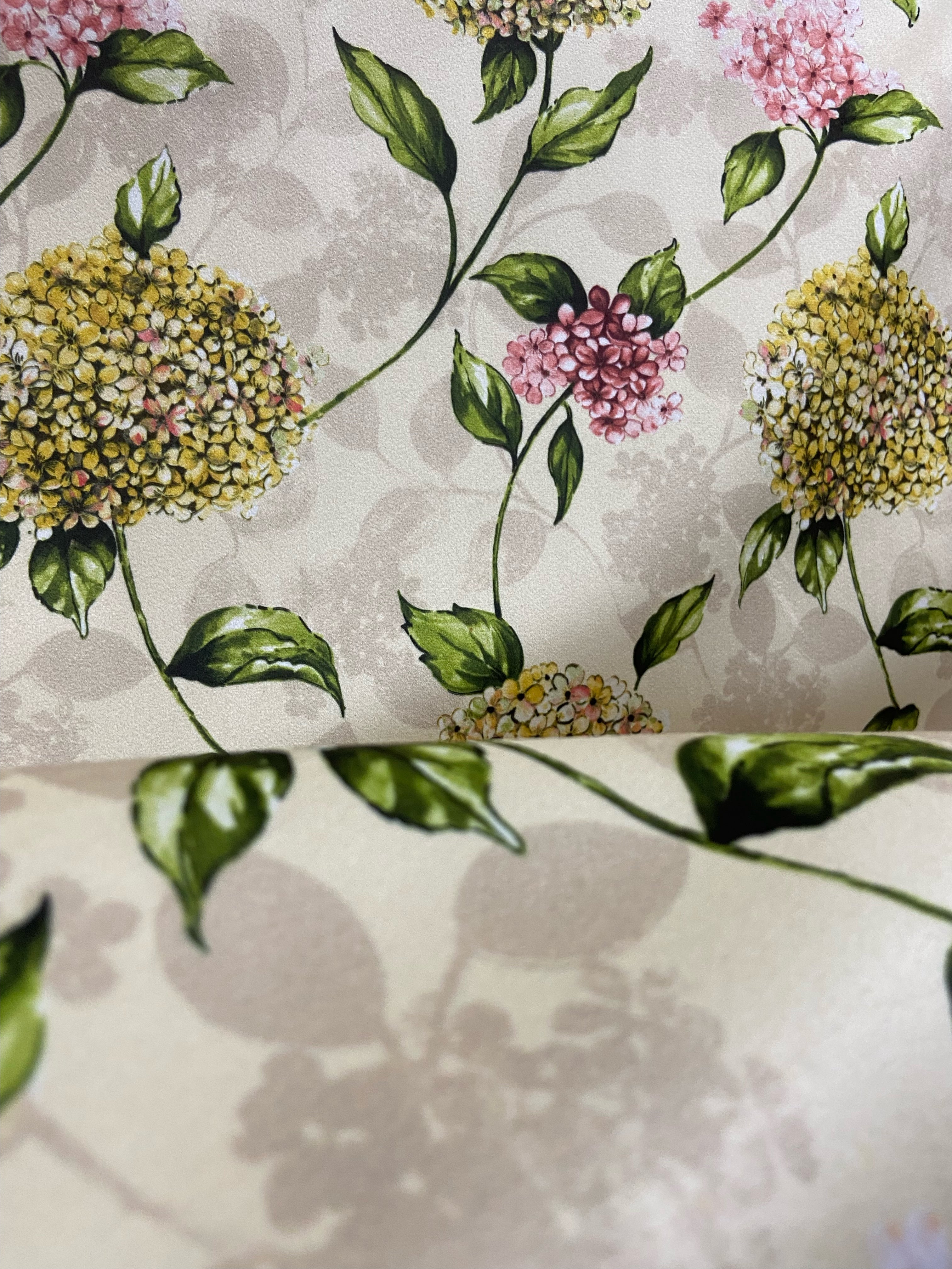 Velvet in Floral Upholstery & Curtains