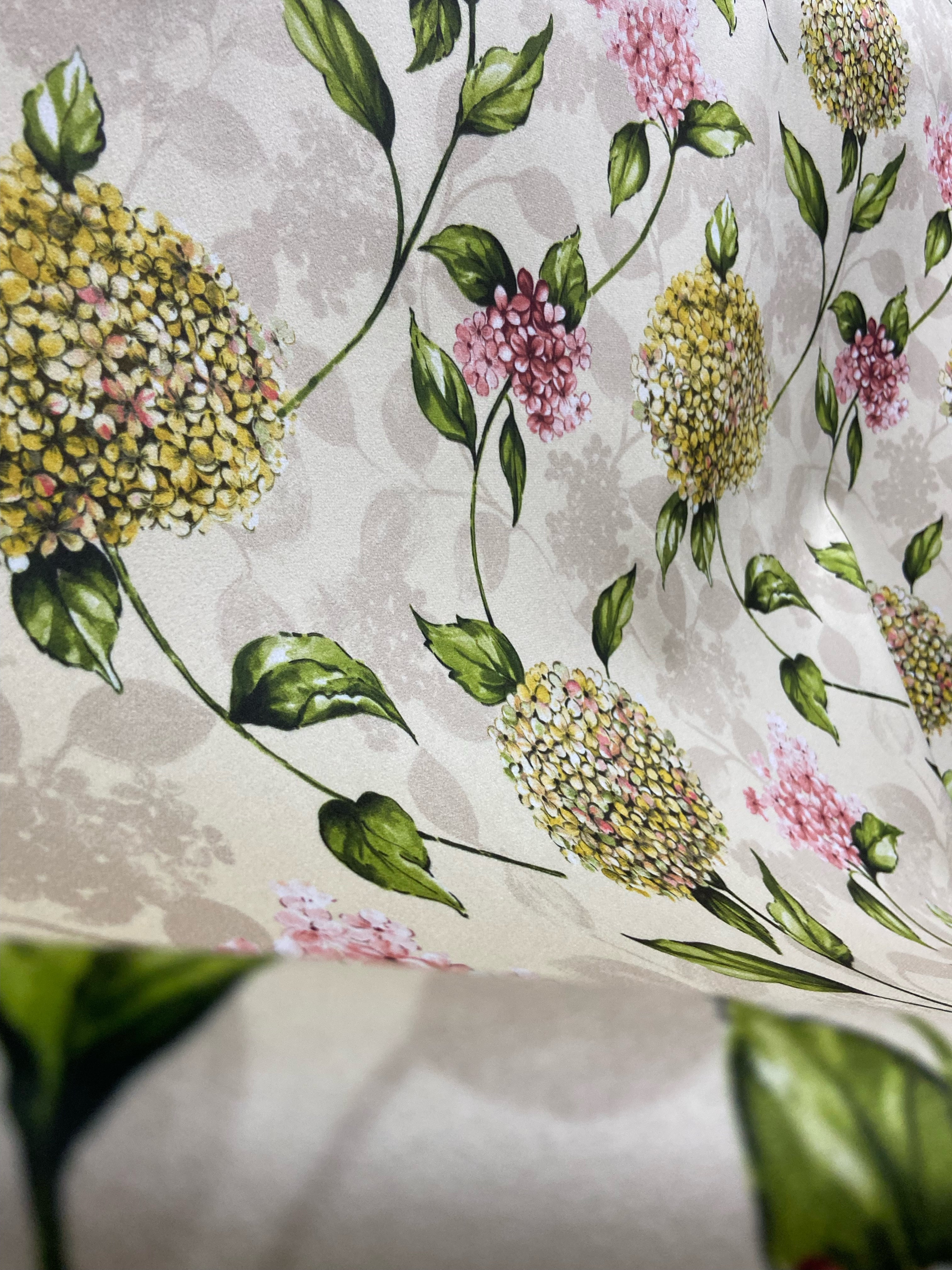 Velvet in Floral Upholstery & Curtains