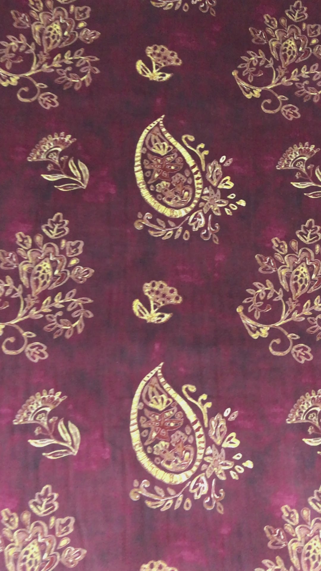 Velvet in Paisley Curtains, Chair Covers & Table Runners