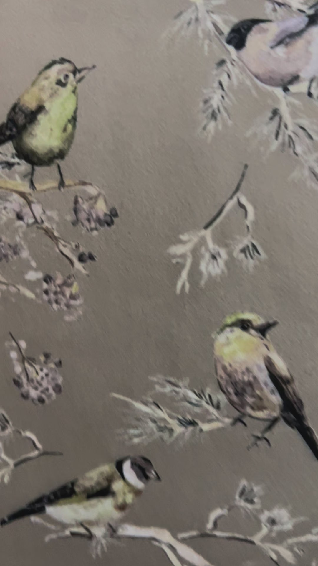 Velvet in Floral Pigeon Design – Ideal for Sofa Upholstery & Cushion Covers (Regal Aviary)