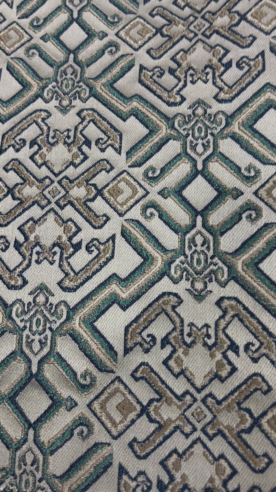 Jacquard Brocade in Roman Mosaic  – Ideal for Dining Chairs & Drapery (Antique Luxe)