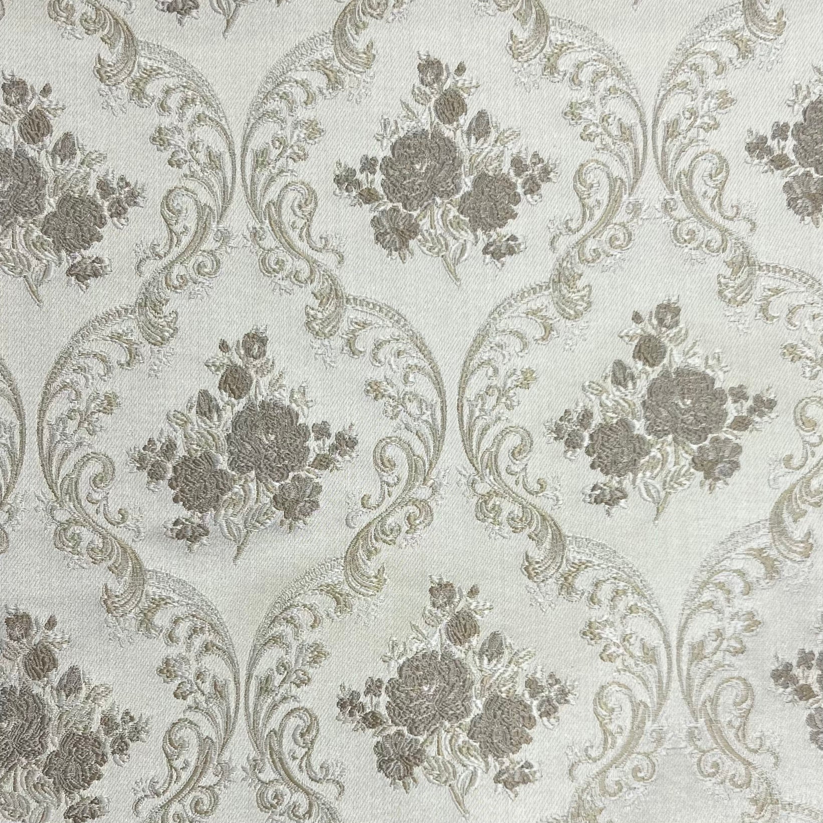 Jacquard Brocade in Damask  – Ideal for Upholstery & Drapes (Victorian Grace)