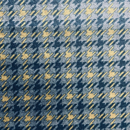 Velvet in Houndstooth Upholstery