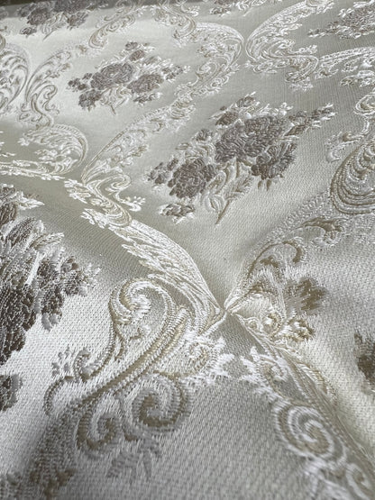 Jacquard Brocade in Damask  – Ideal for Upholstery & Drapes (Victorian Grace)