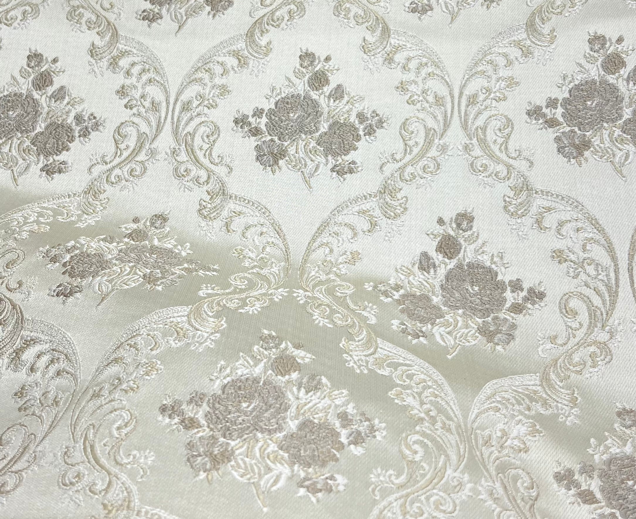 Jacquard Brocade in Damask  – Ideal for Upholstery & Drapes (Victorian Grace)
